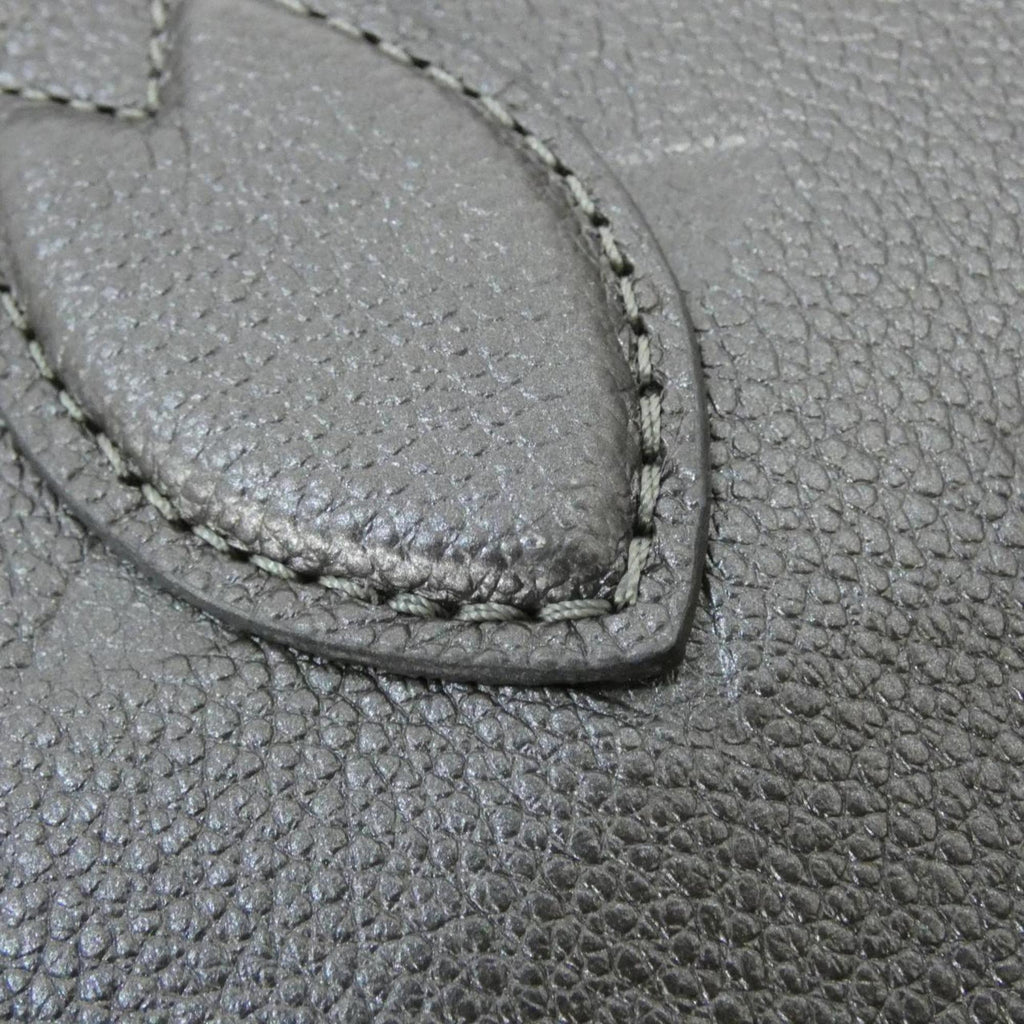 Louis Vuitton Gunmetal Silver Leather Handbag (Pre-Owned)
