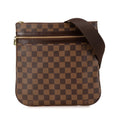 Louis Vuitton Damier Brown Damier Canvas Pvc Leather Pochette Shoulder Bag (Pre-Owned)