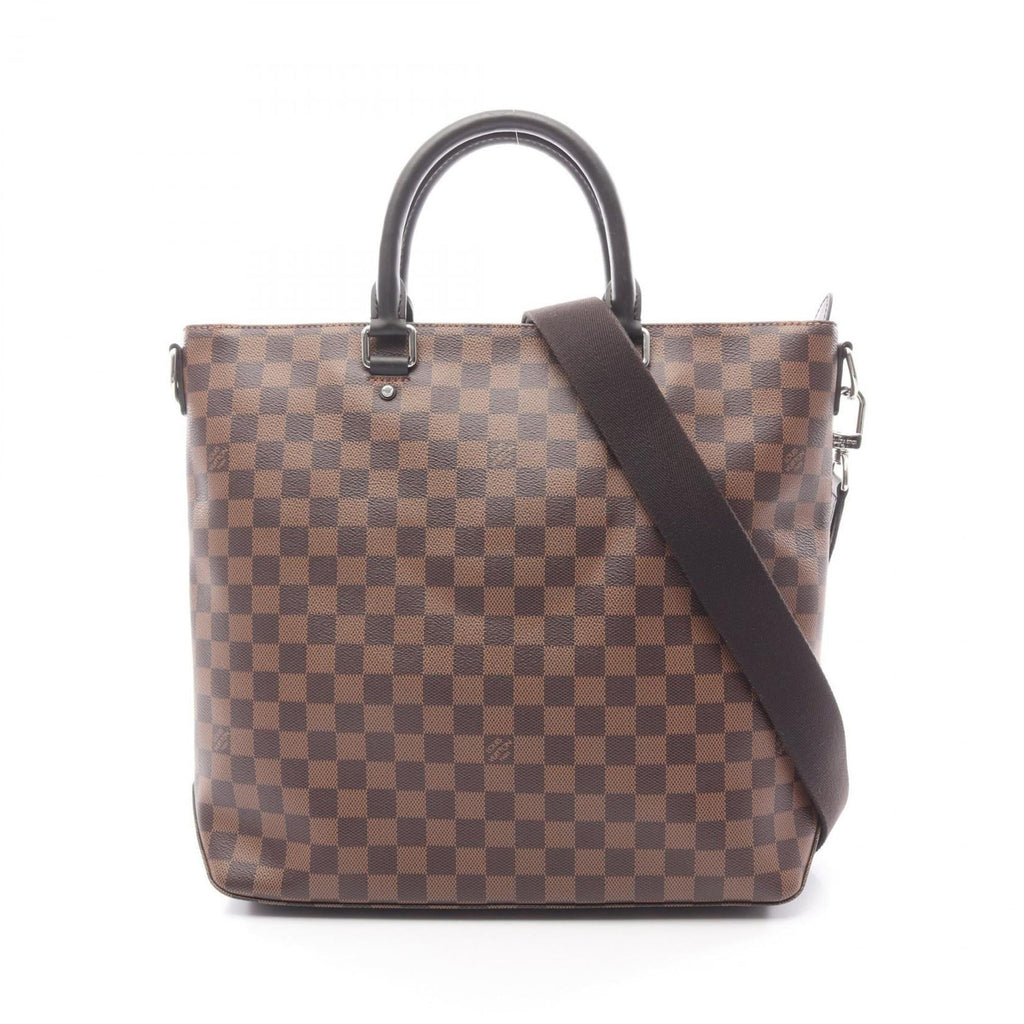 Louis Vuitton Brown Coated Canvas Leather Tote Bag (Pre-Owned)
