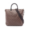 Louis Vuitton Brown Coated Canvas Leather Tote Bag (Pre-Owned)