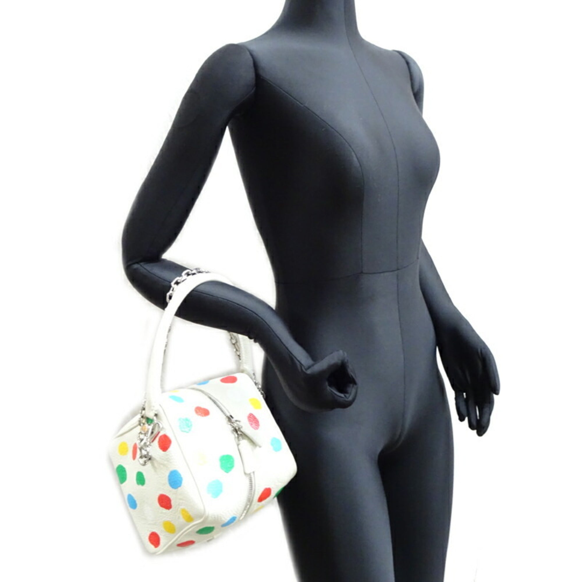Louis Vuitton Multi-Color White Leather Shoulder Bag (Pre-Owned)