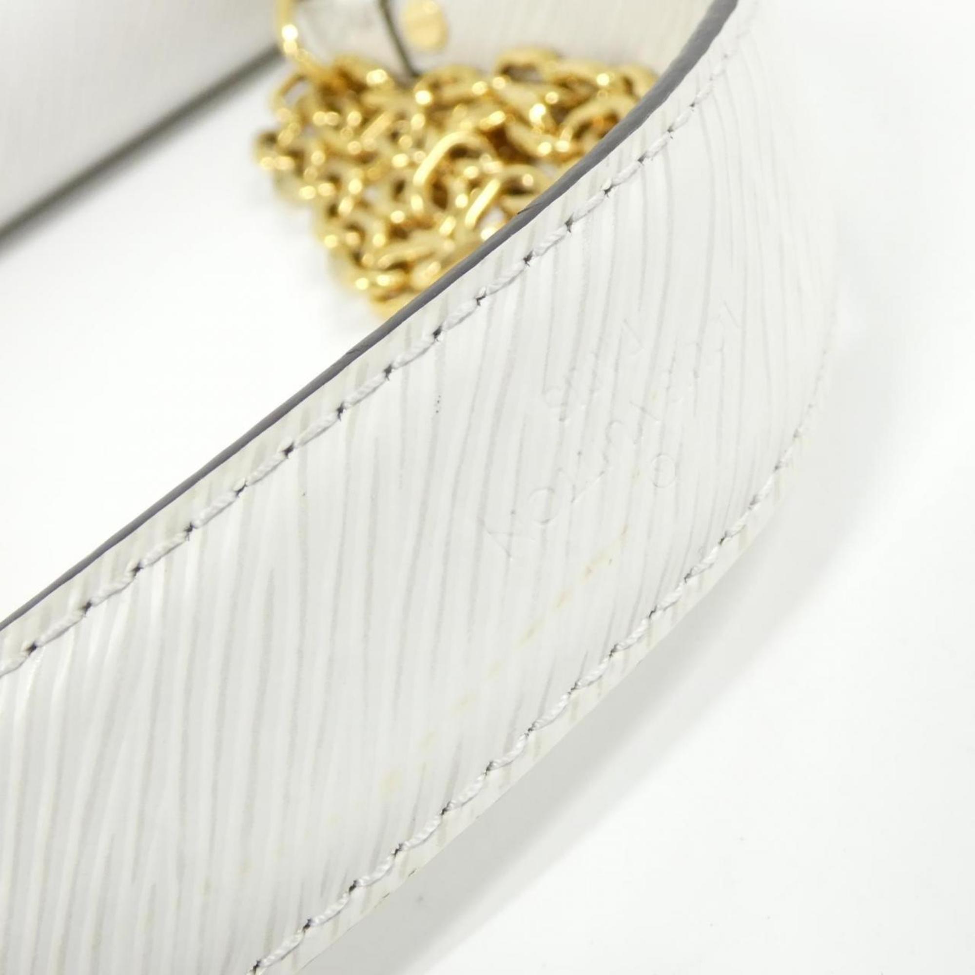 Louis Vuitton Blanc Leather Shoulder Bag (Pre-Owned)
