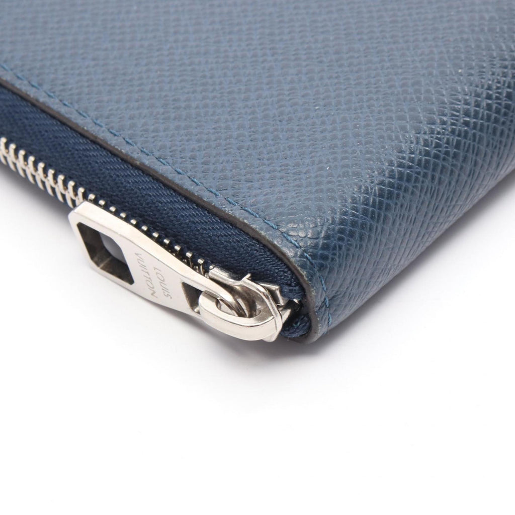 Louis Vuitton Navy Leather Long Wallet (Bi-Fold) (Pre-Owned)