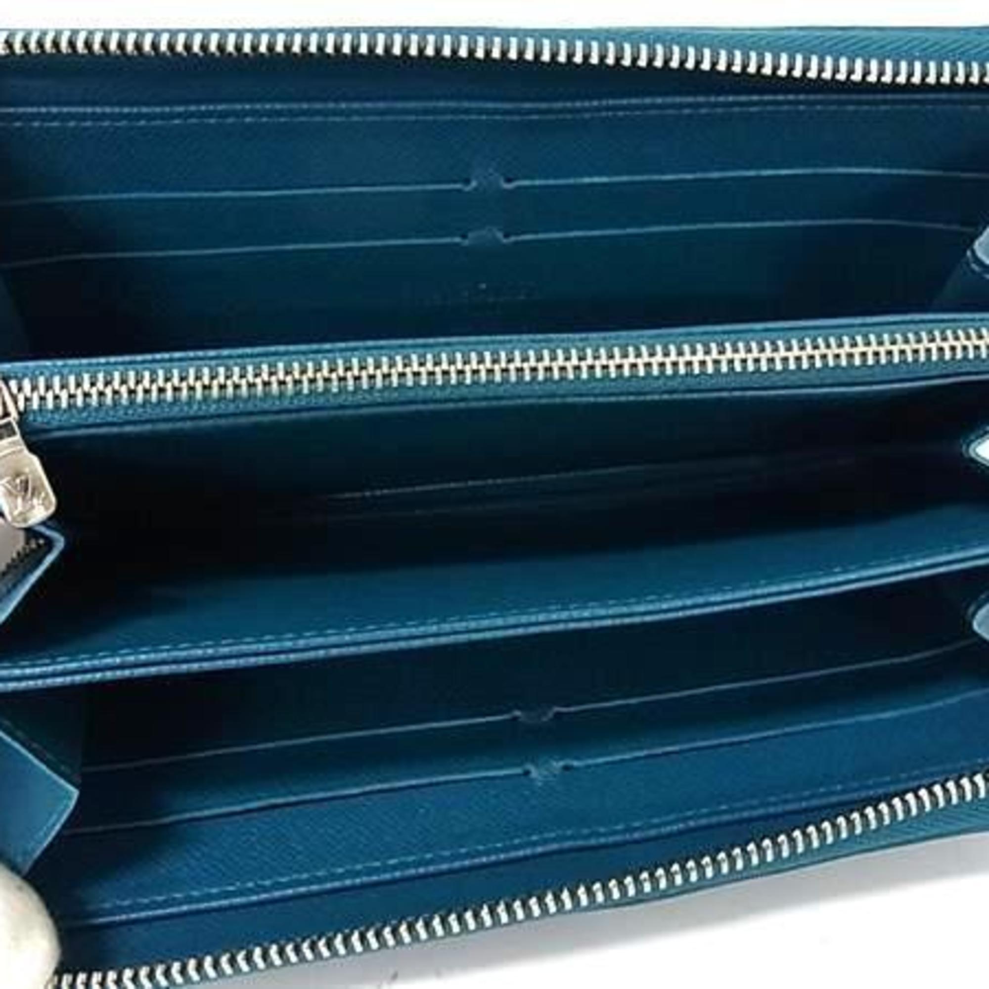 Louis Vuitton Cyan Leather Long Bill Wallet (Bi-Fold) (Pre-Owned)
