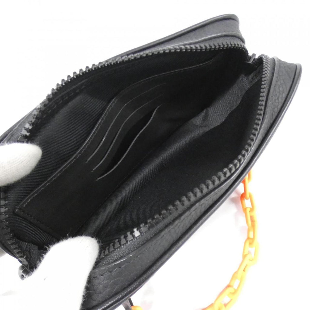 Louis Vuitton Black Leather Handbag Pochette (Pre-Owned)