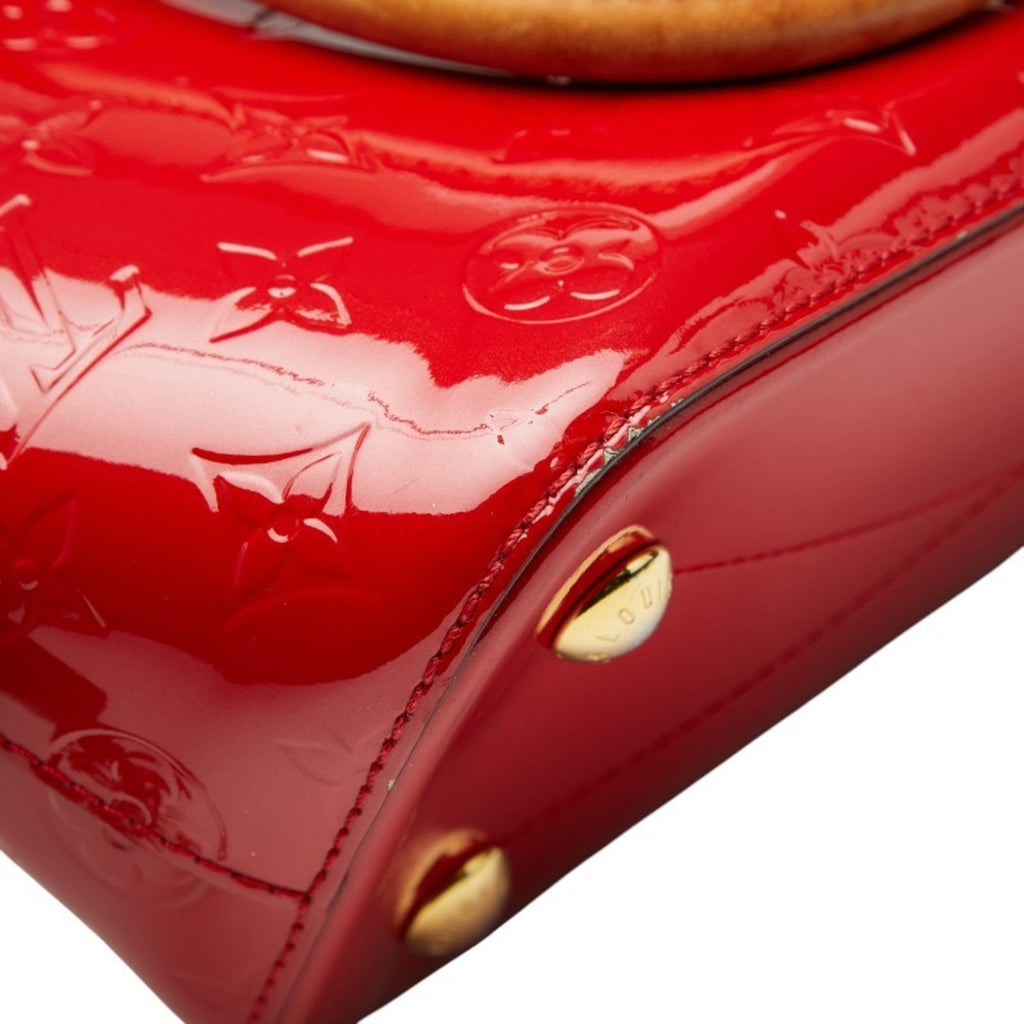 Louis Vuitton Cerise Red Color Patent Leather Handbag Shoulder Bag (Pre-Owned)