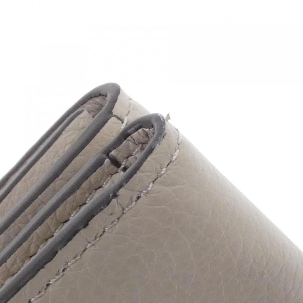 Louis Vuitton Grayish Leather Wallet (Tri-Fold) (Pre-Owned)