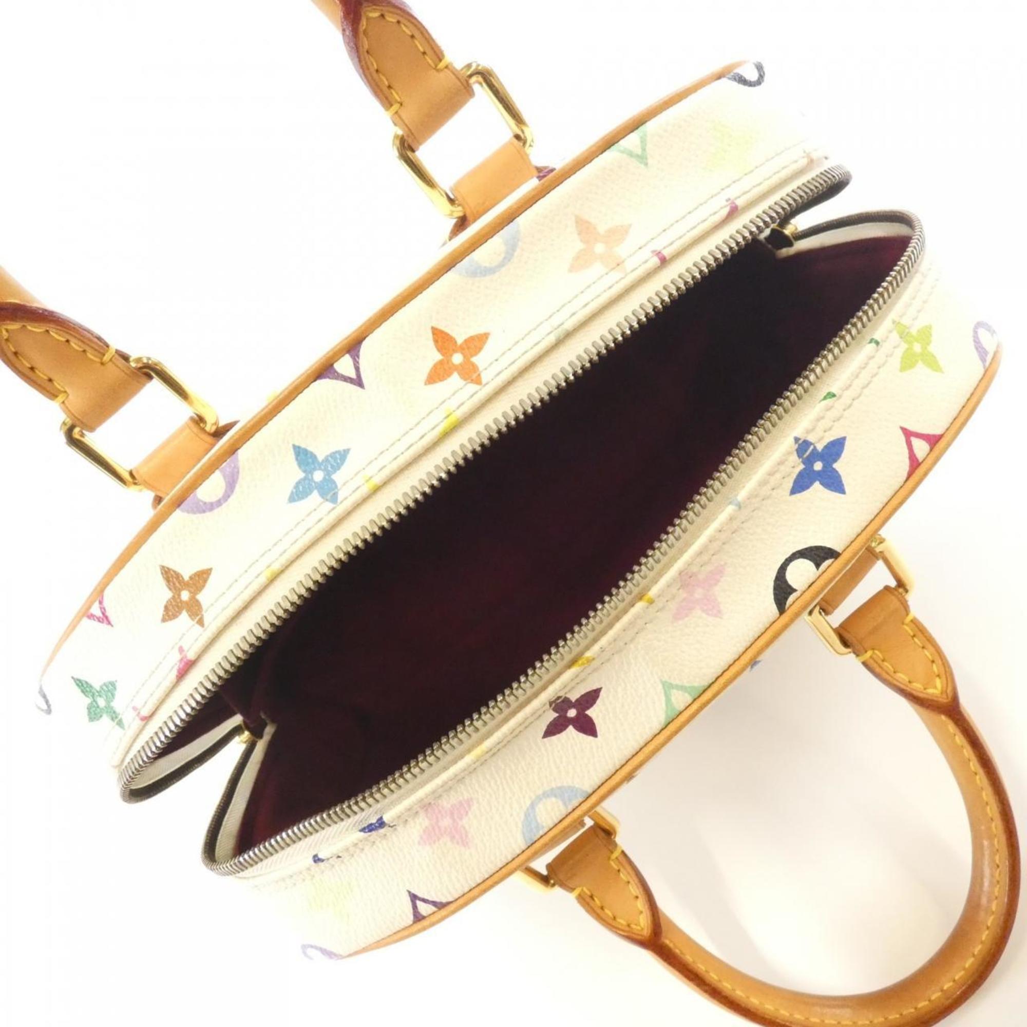 Louis Vuitton White Coated Canvas Handbag (Pre-Owned)