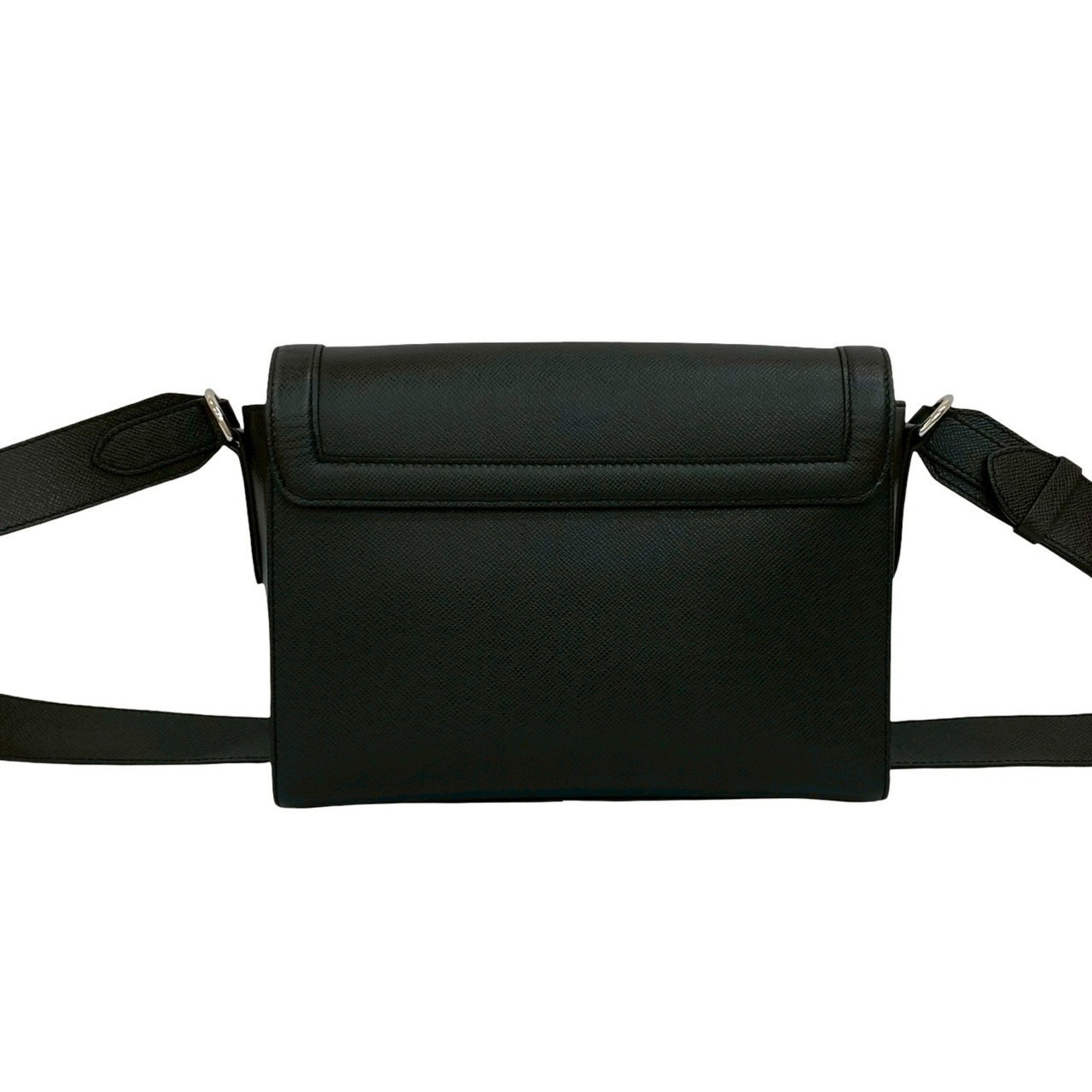 Louis Vuitton Black Leather Shoulder Bag (Pre-Owned)