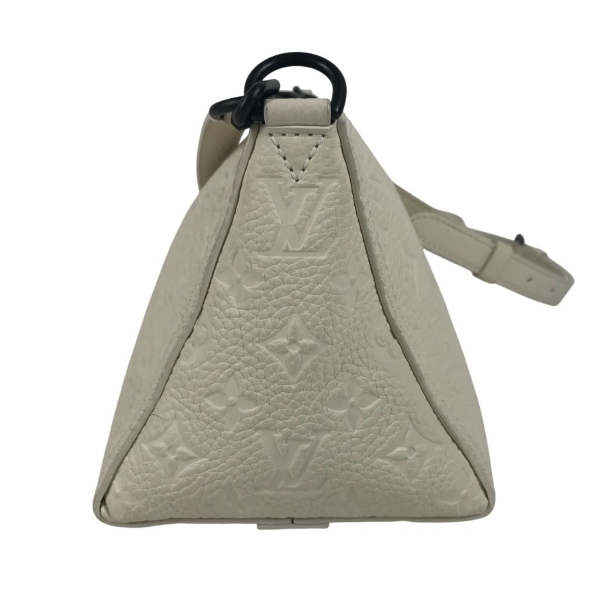 Louis Vuitton Monogram Empreinte White Leather Clutch Bag Pochette Shoulder Bag (Pre-Owned)