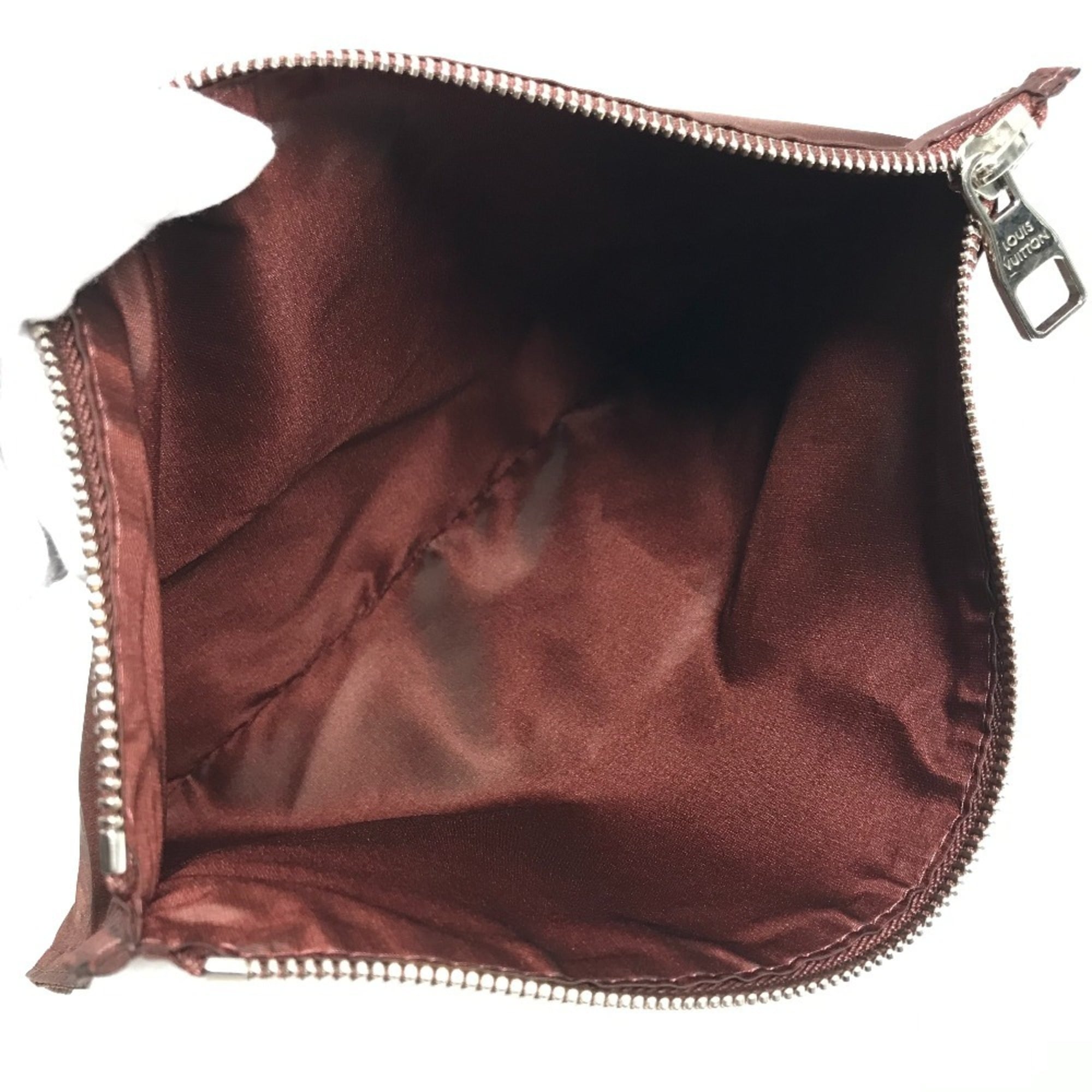 Louis Vuitton Brown Leather Nylon Shoulder Bag Tote Bag (Pre-Owned)