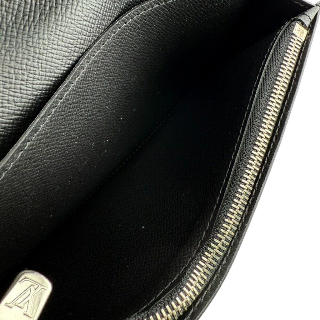 Louis Vuitton Monogram Macassar Brown Leather Long Wallet (Bi-Fold) (Pre-Owned)