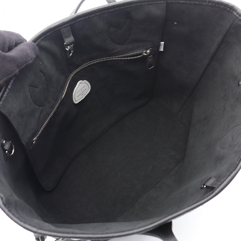 Louis Vuitton Black White Leather Tote Bag (Pre-Owned)