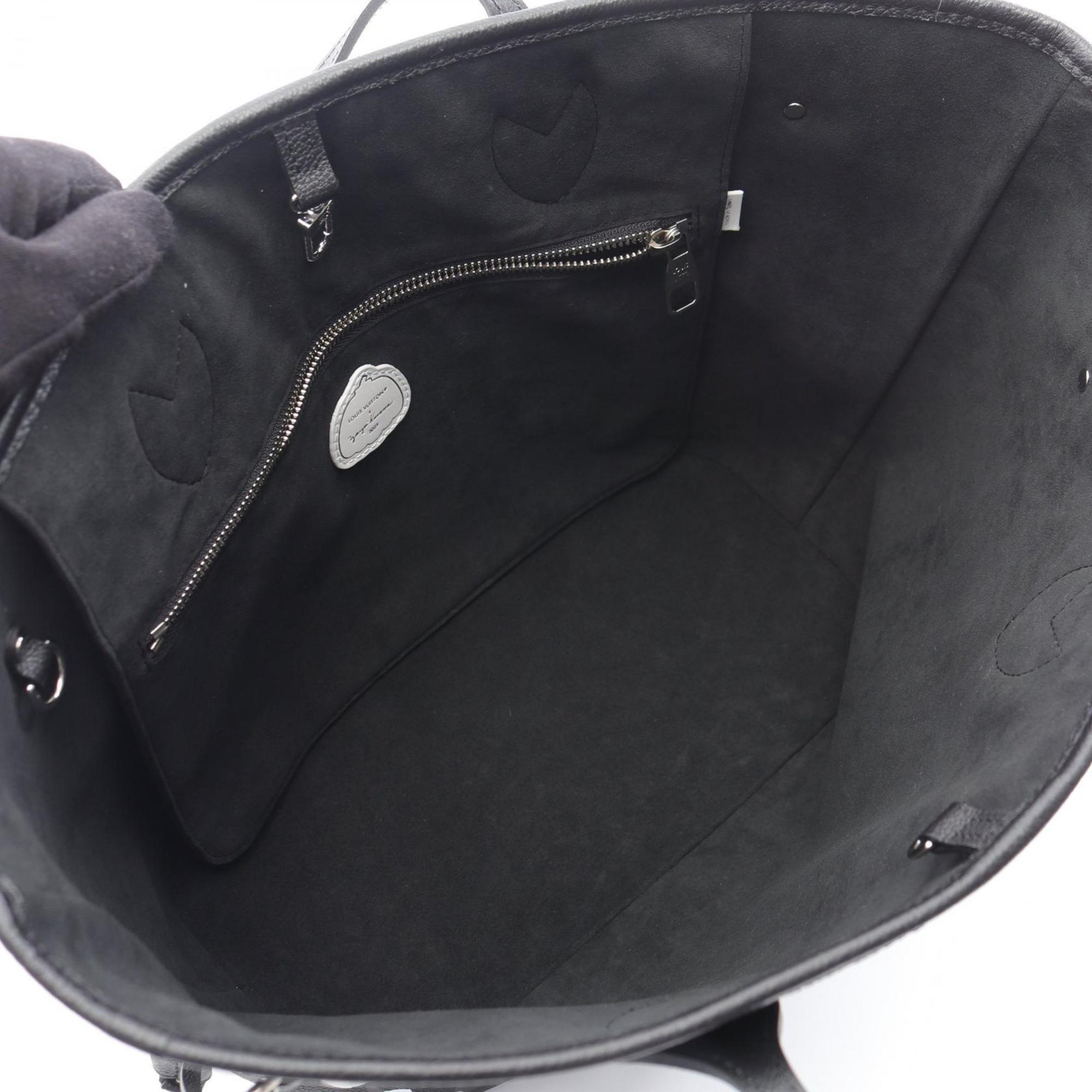 Louis Vuitton Black White Leather Tote Bag (Pre-Owned)