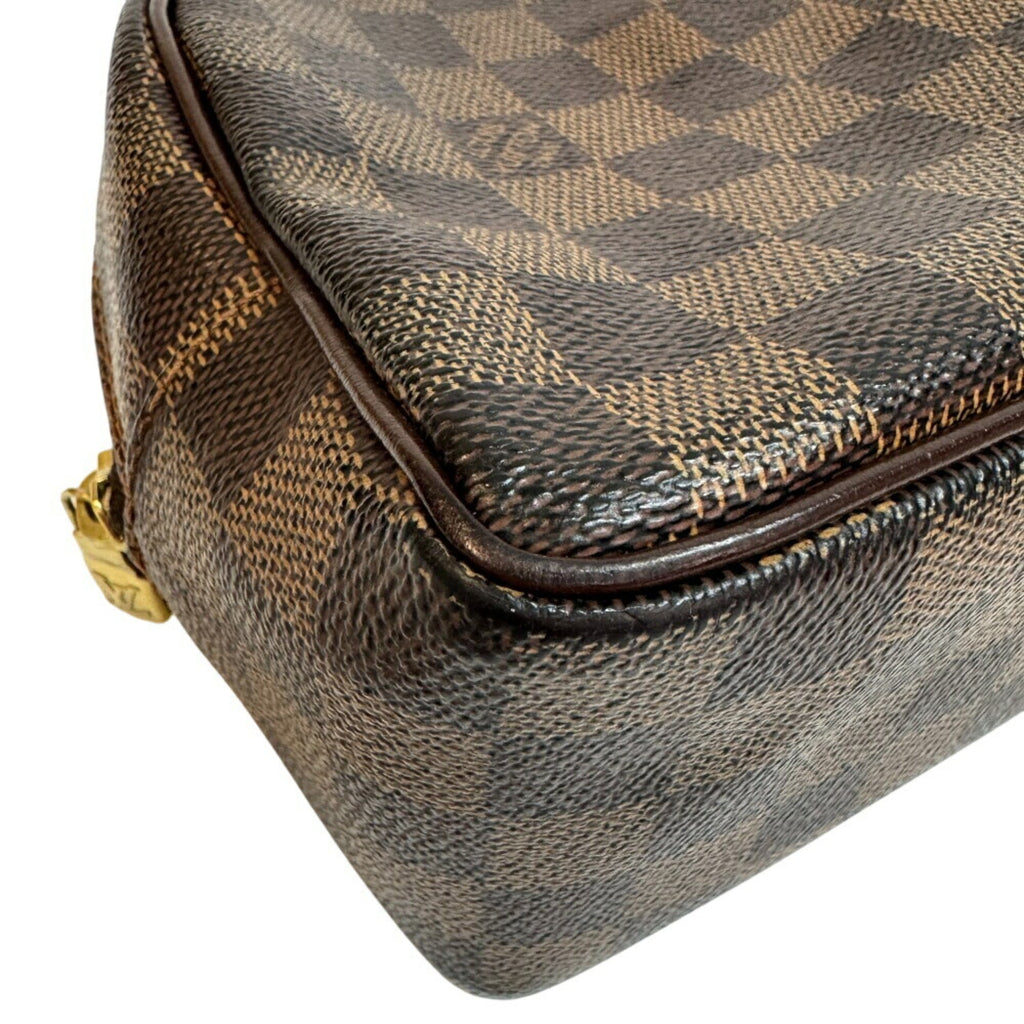 Louis Vuitton Damier Brown Leather Clutch Bag (Pre-Owned)