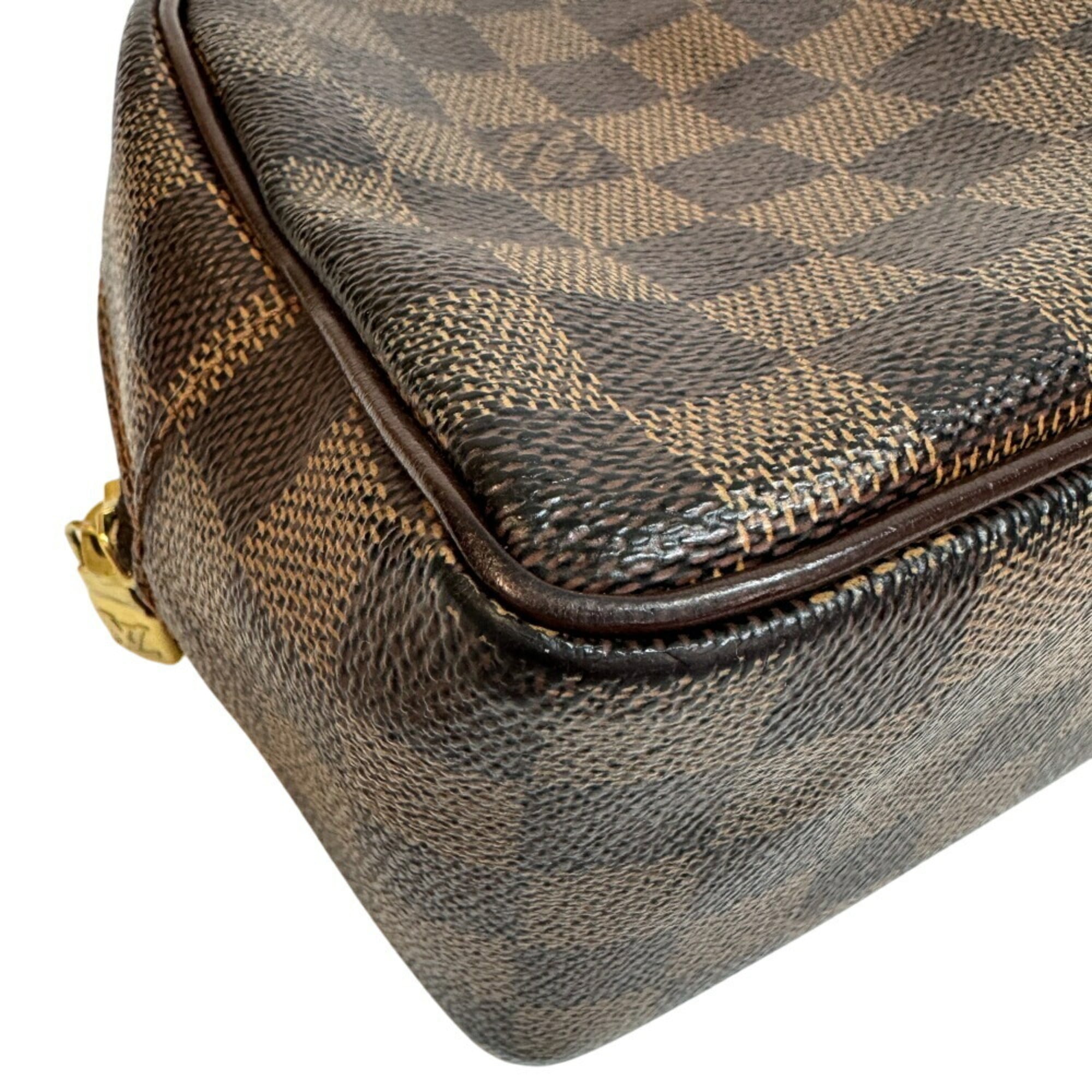 Louis Vuitton Damier Brown Leather Clutch Bag (Pre-Owned)