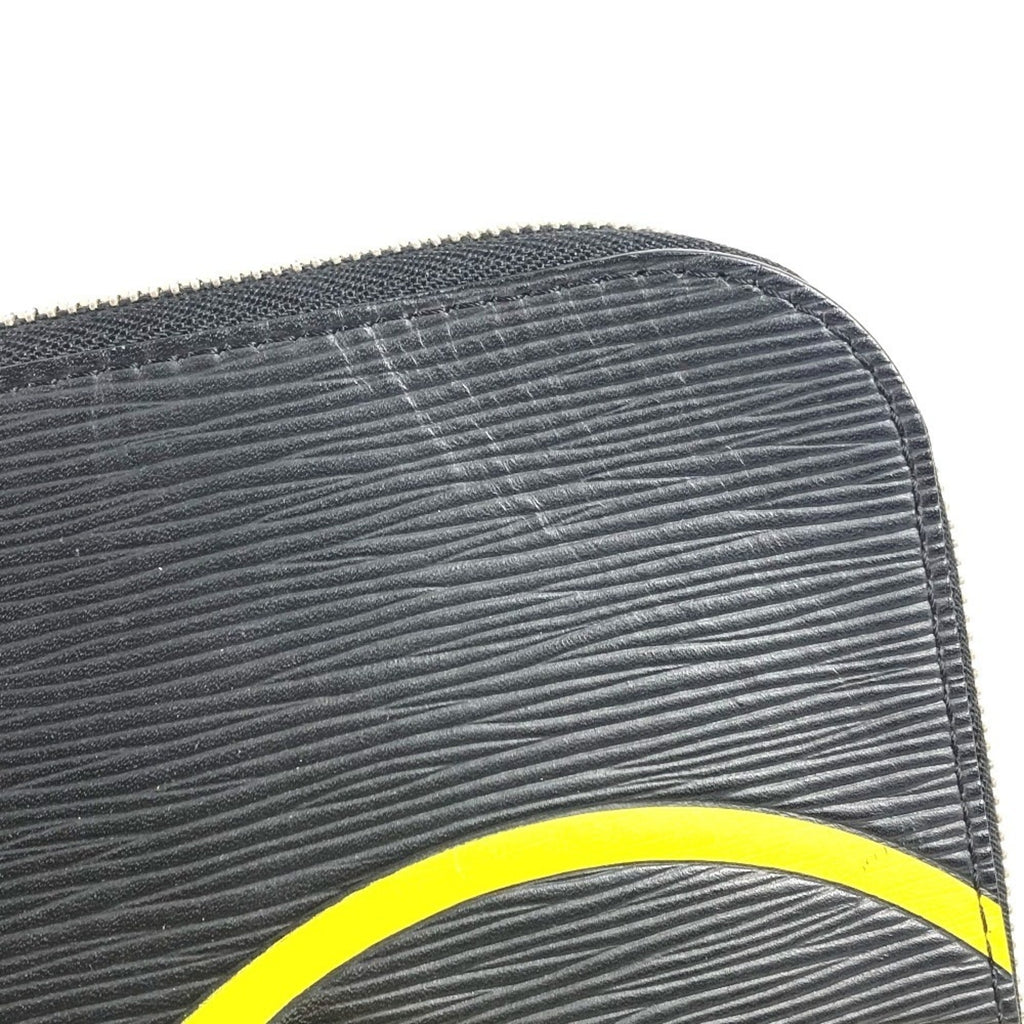 Louis Vuitton Black Yellow Epi Leather Clutch Bag Pochette Pouch (Pre-Owned)