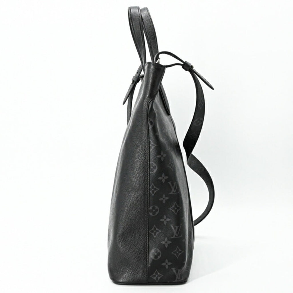 Louis Vuitton Black Noir Taigarama Monogram Shoulder Bag Tote Bag (Pre-Owned)