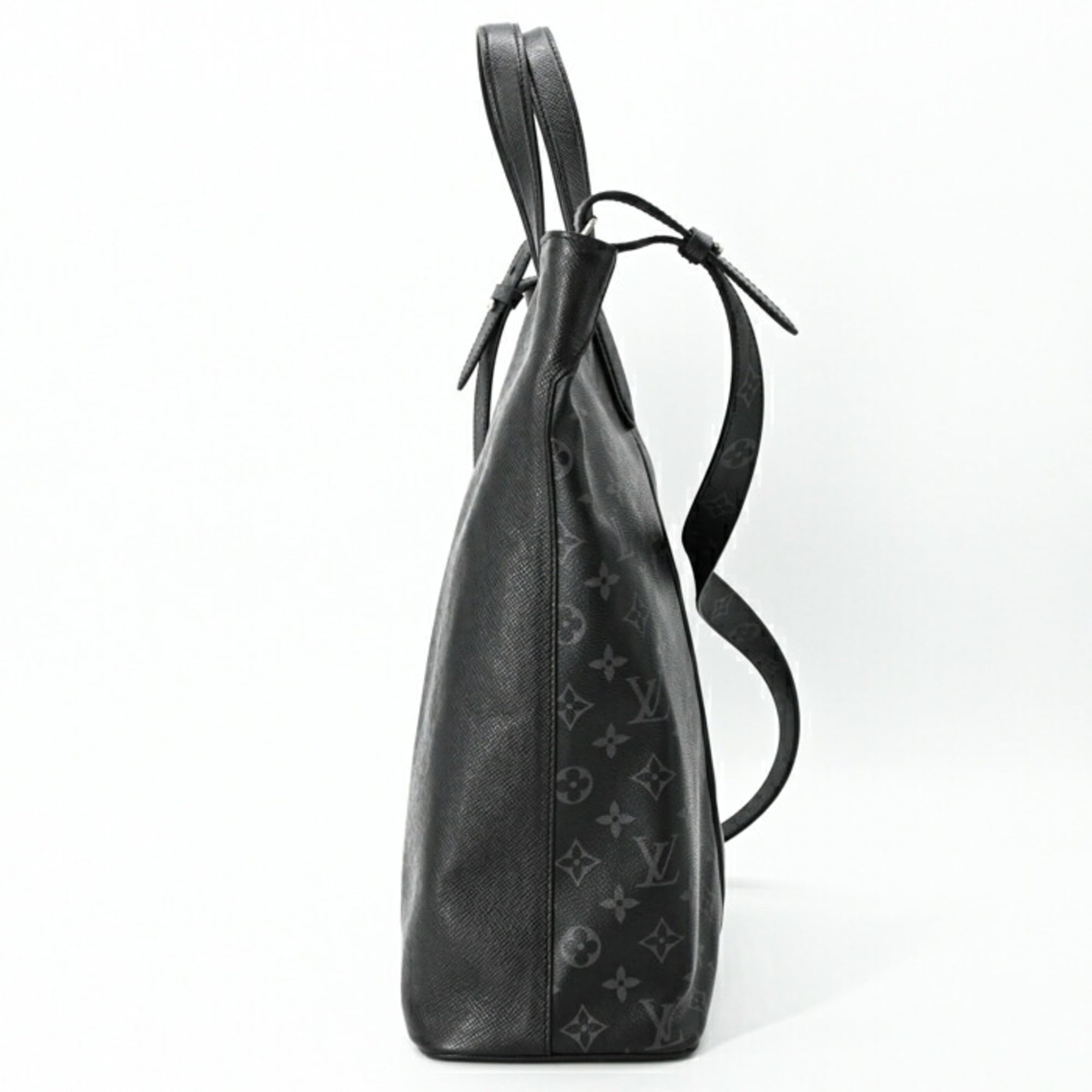 Louis Vuitton Black Noir Taigarama Monogram Shoulder Bag Tote Bag (Pre-Owned)
