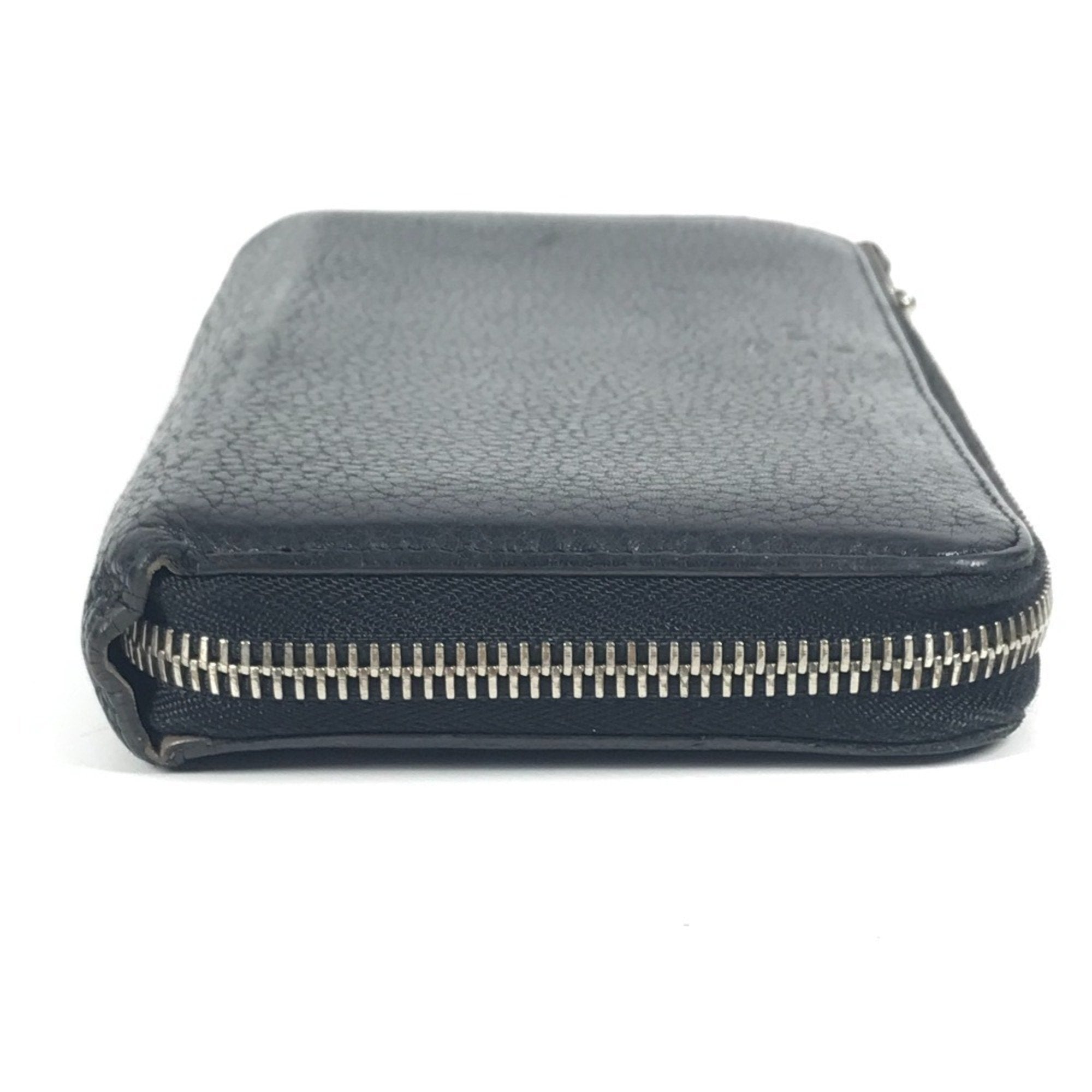 Louis Vuitton Black Leather Long Wallet (Bi-Fold) (Pre-Owned)