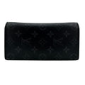 Louis Vuitton Black Leather Long Wallet (Bi-Fold) (Pre-Owned)