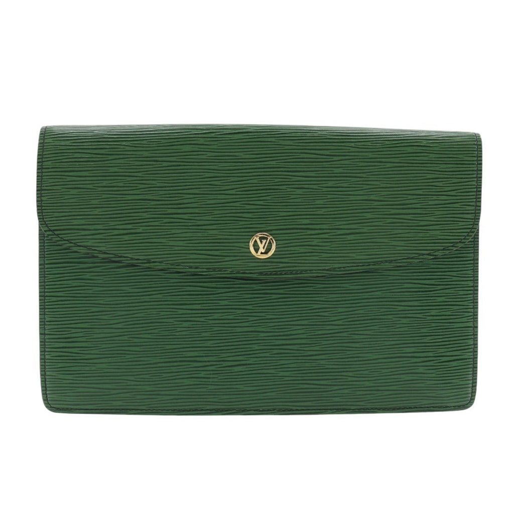 Louis Vuitton Borneo Green Green Epi Leather Clutch Bag (Pre-Owned)