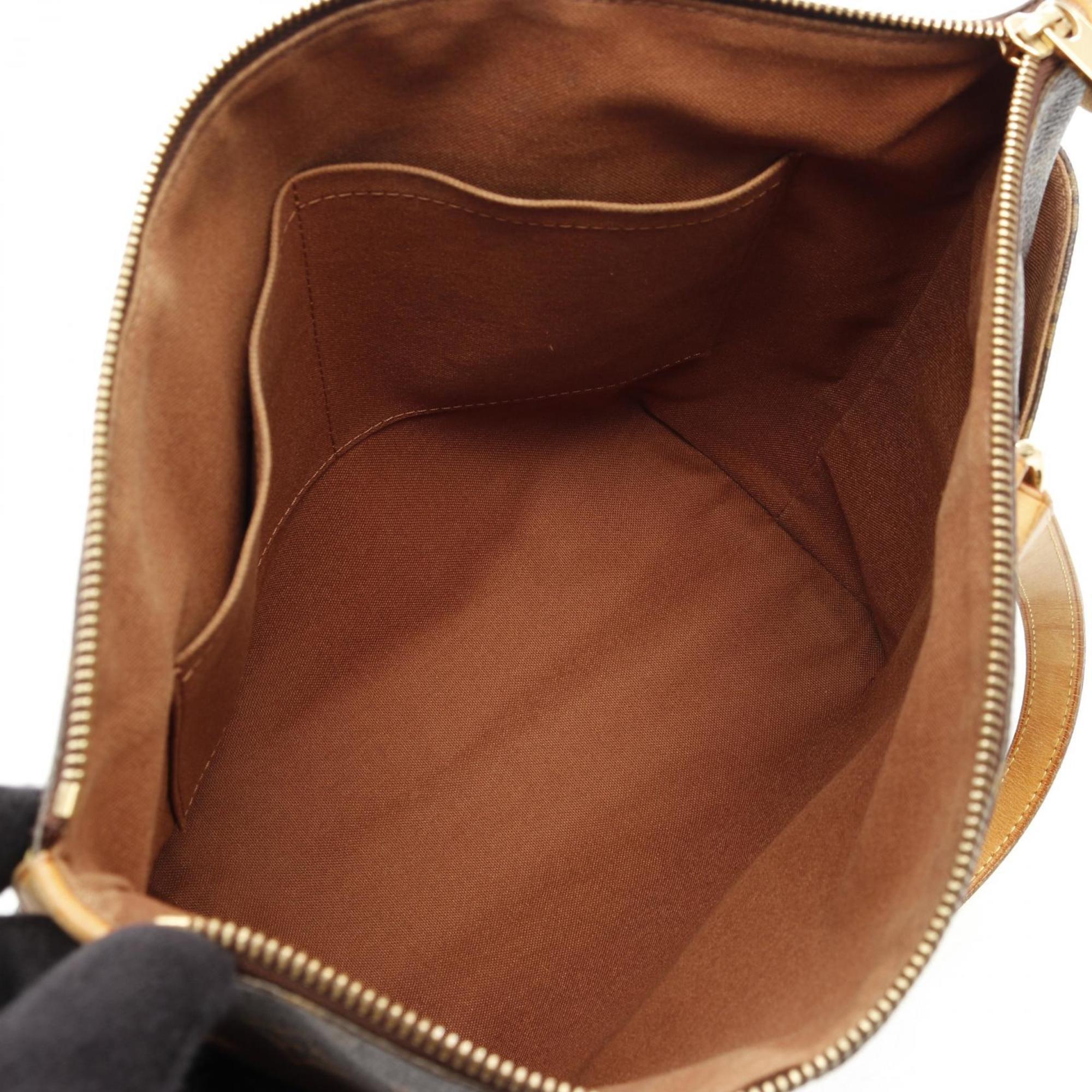 Louis Vuitton Brown Monogram Pvc Coated Canvas Leather Tote Bag (Pre-Owned)