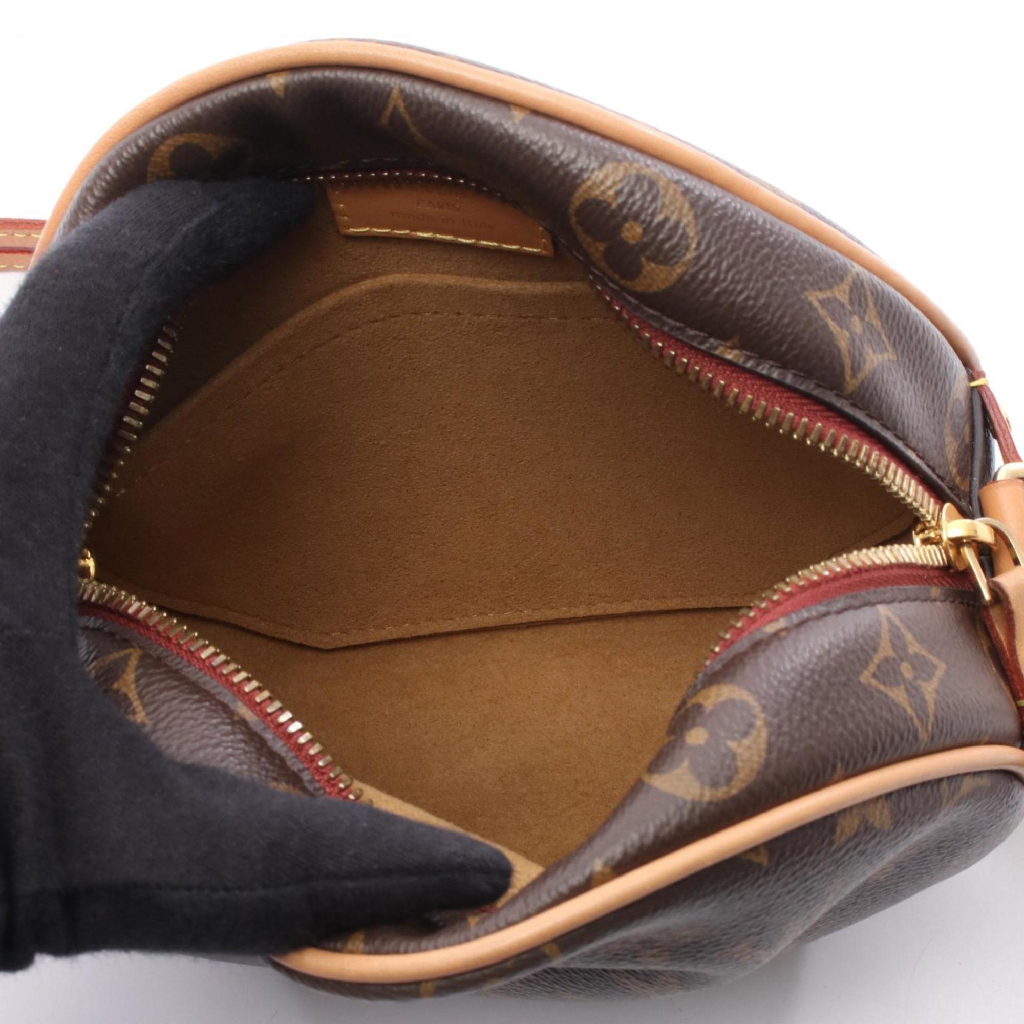 Louis Vuitton Monogram Brown Coated Canvas Leather Shoulder Bag (Pre-Owned)