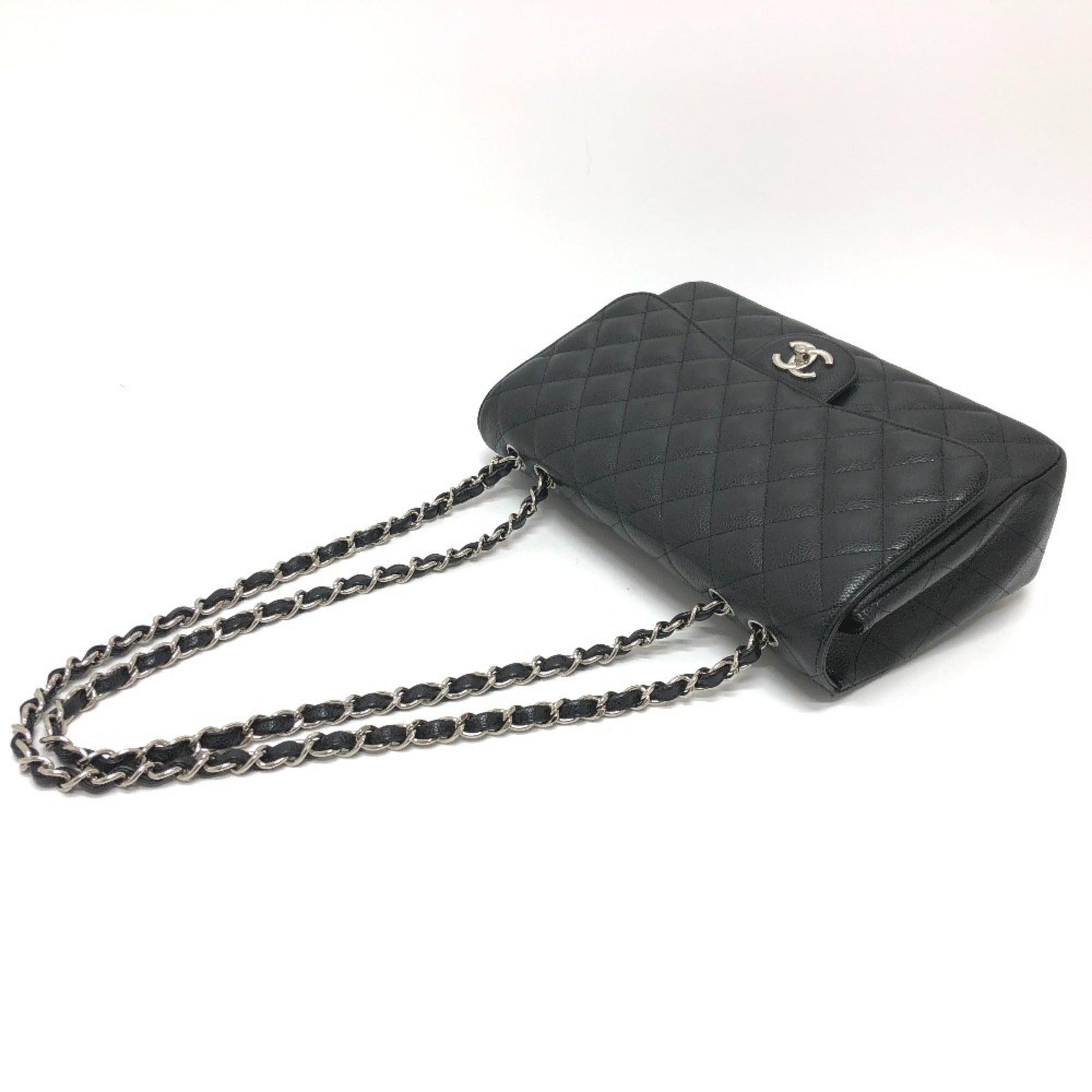 Classic Single Flap Bag Quilted Caviar Jumbo