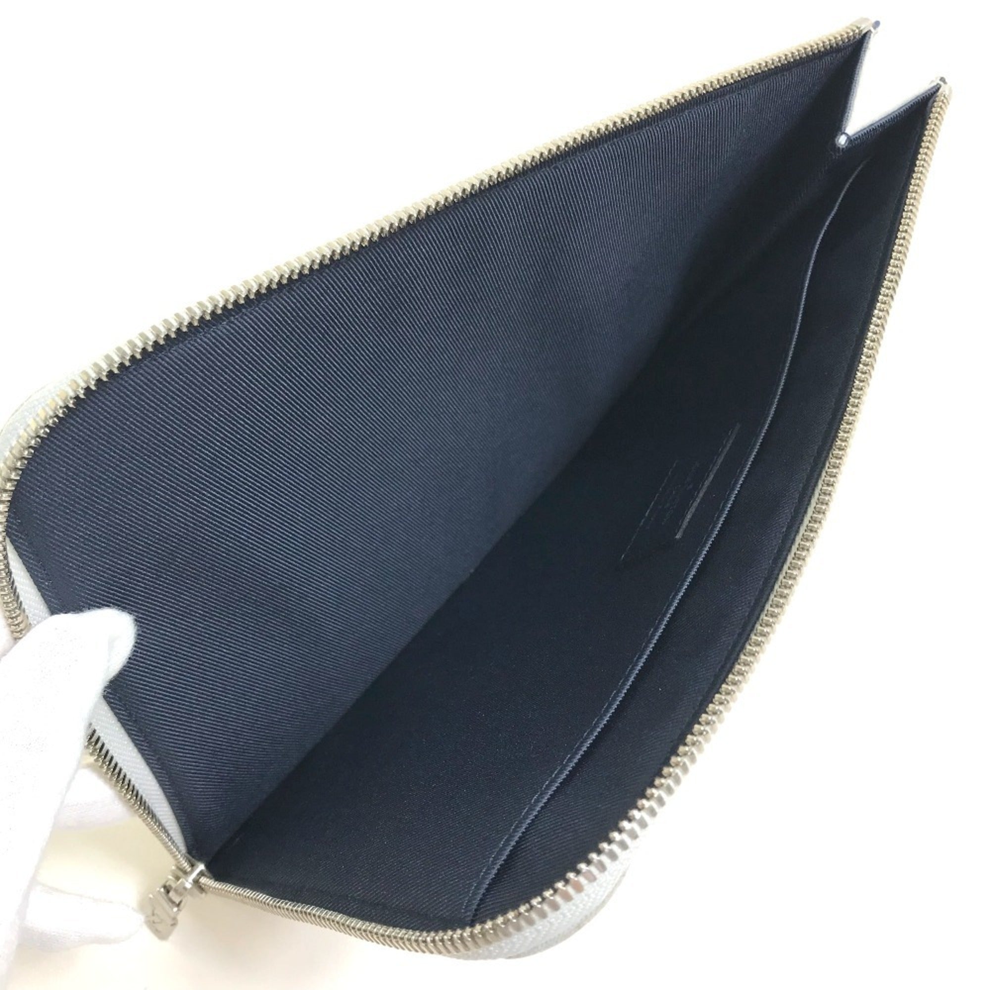 Louis Vuitton Blue Red Color White Monogram Clutch Bag Pochette (Pre-Owned)