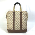 Louis Vuitton Brown White Canvas Shoulder Bag Tote Bag (Pre-Owned)