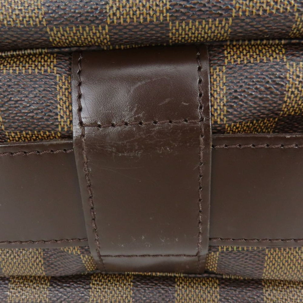 Louis Vuitton Brown Damier Canvas Ebene Damier Canvas Leather Shoulder Bag (Pre-Owned)