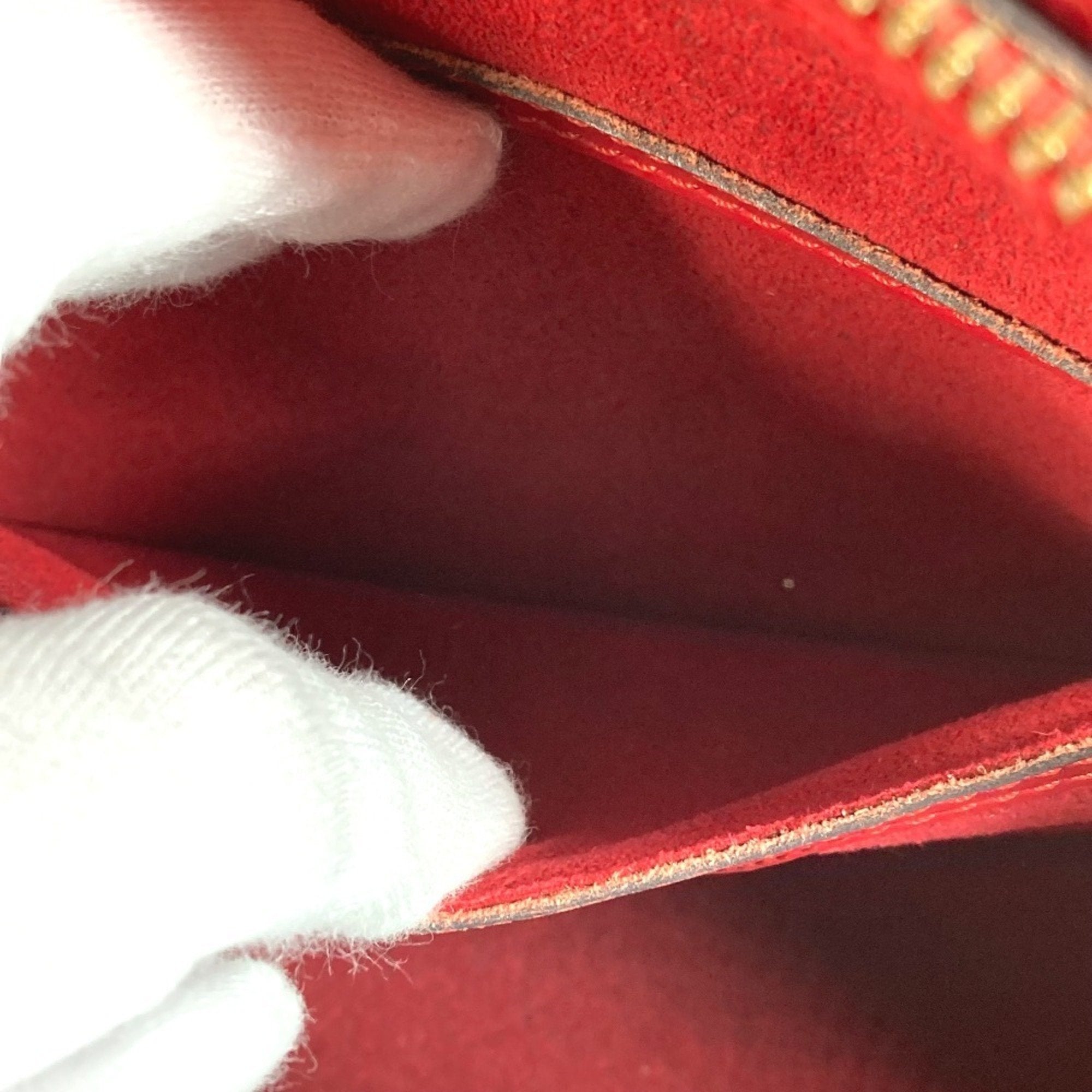 Louis Vuitton Castilian Red Red Color Epi Leather Handbag Shoulder Bag (Pre-Owned)