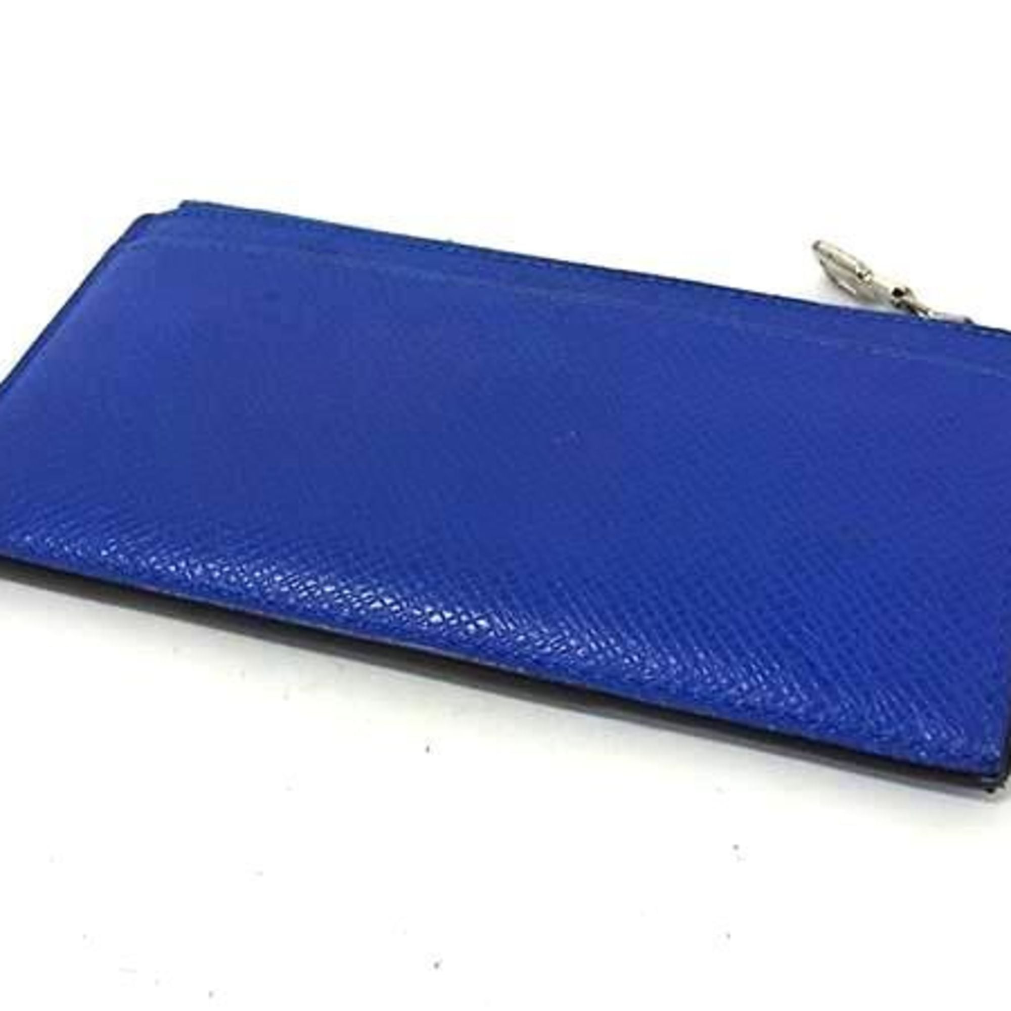 Louis Vuitton Taiga Blue Taiga Leather Coin Purse/Coin Case (Pre-Owned)