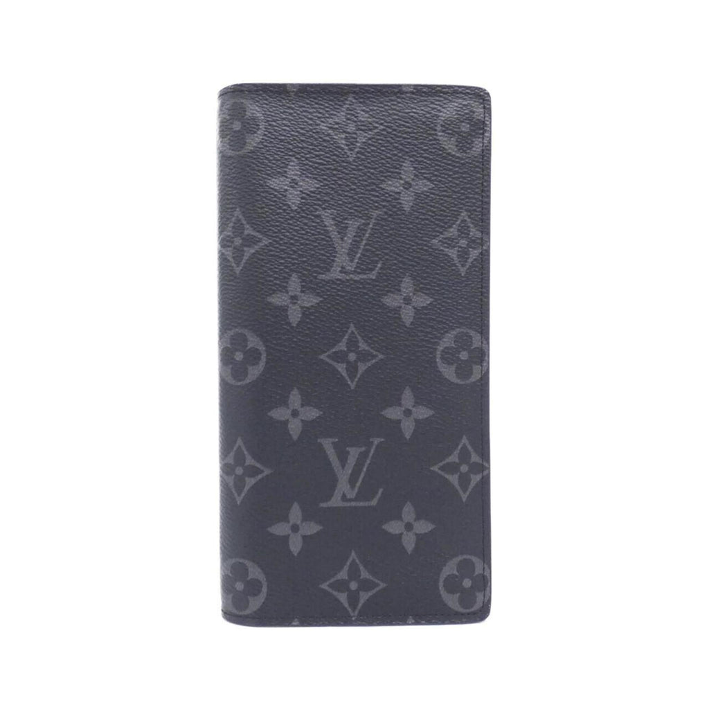 Louis Vuitton Black Coated Canvas Long Wallet (Bi-Fold) (Pre-Owned)