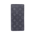 Louis Vuitton Black Coated Canvas Long Wallet (Bi-Fold) (Pre-Owned)