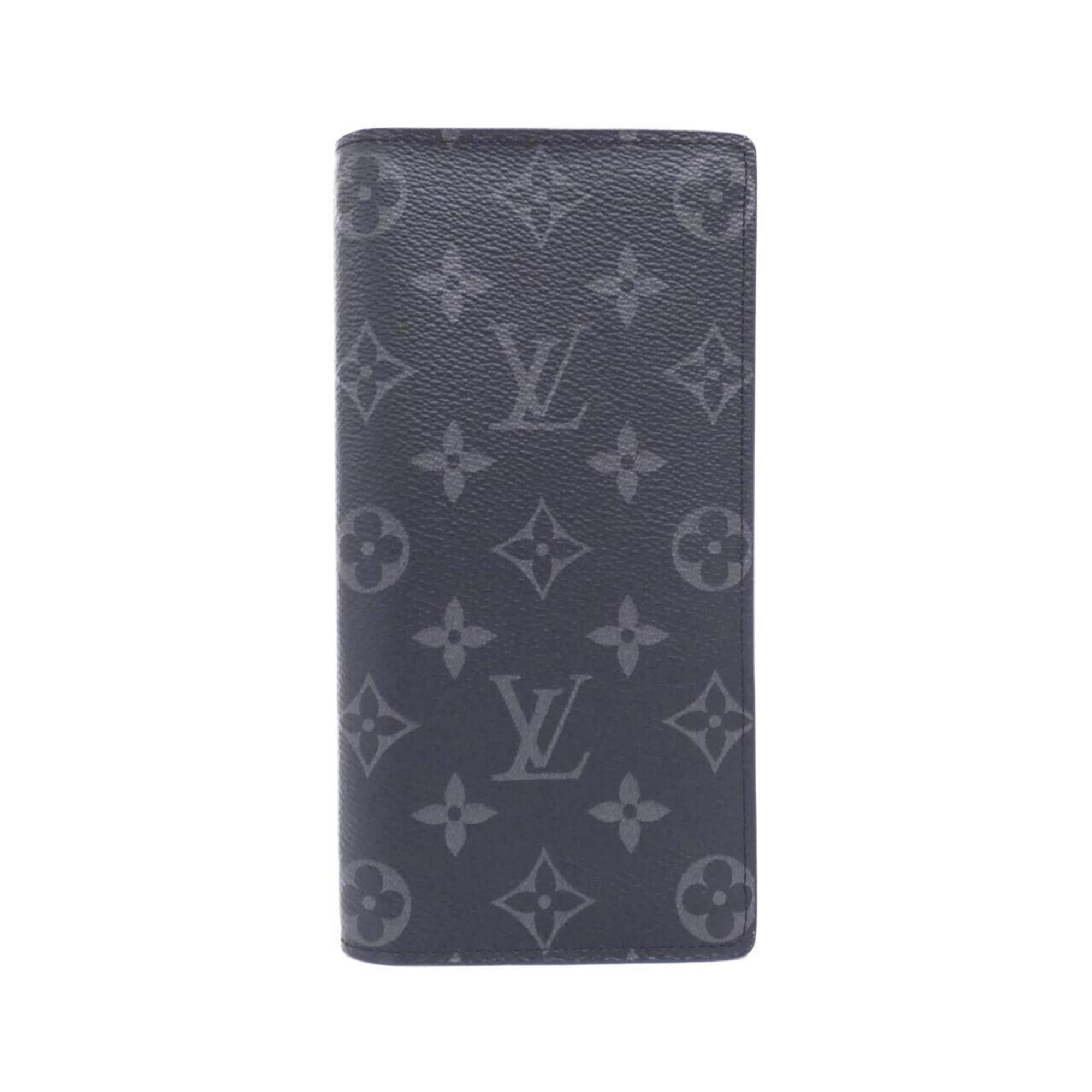 Louis Vuitton Black Coated Canvas Long Wallet (Bi-Fold) (Pre-Owned)