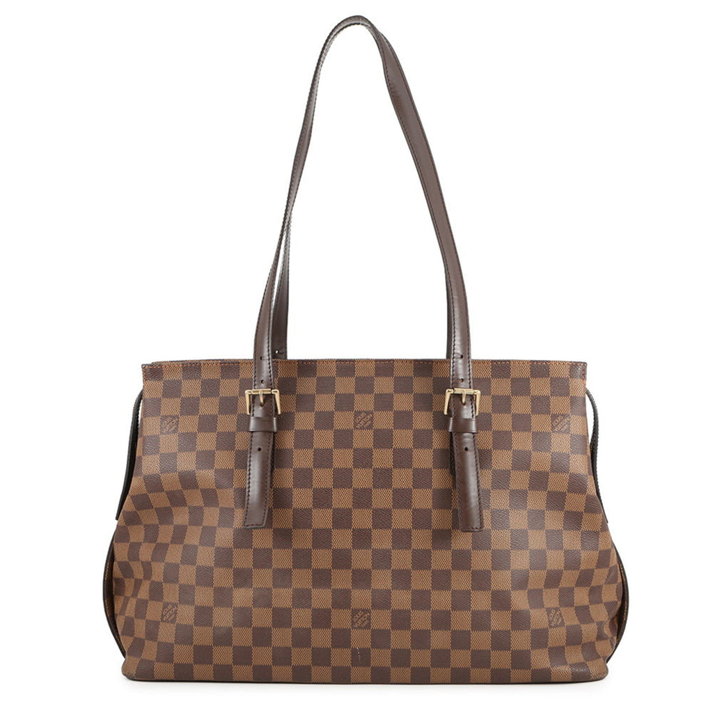 Louis Vuitton Damier Damier Canvas Ebene Red Color Shoulder Bag Tote Bag (Pre-Owned)
