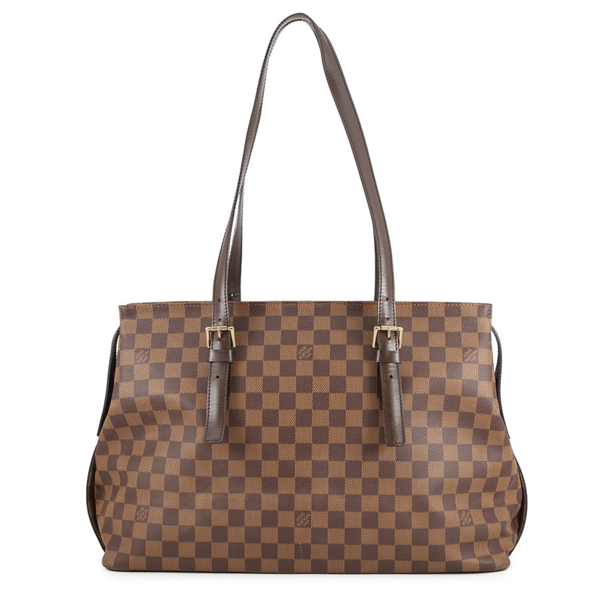 Louis Vuitton Damier Damier Canvas Ebene Red Color Shoulder Bag Tote Bag (Pre-Owned)