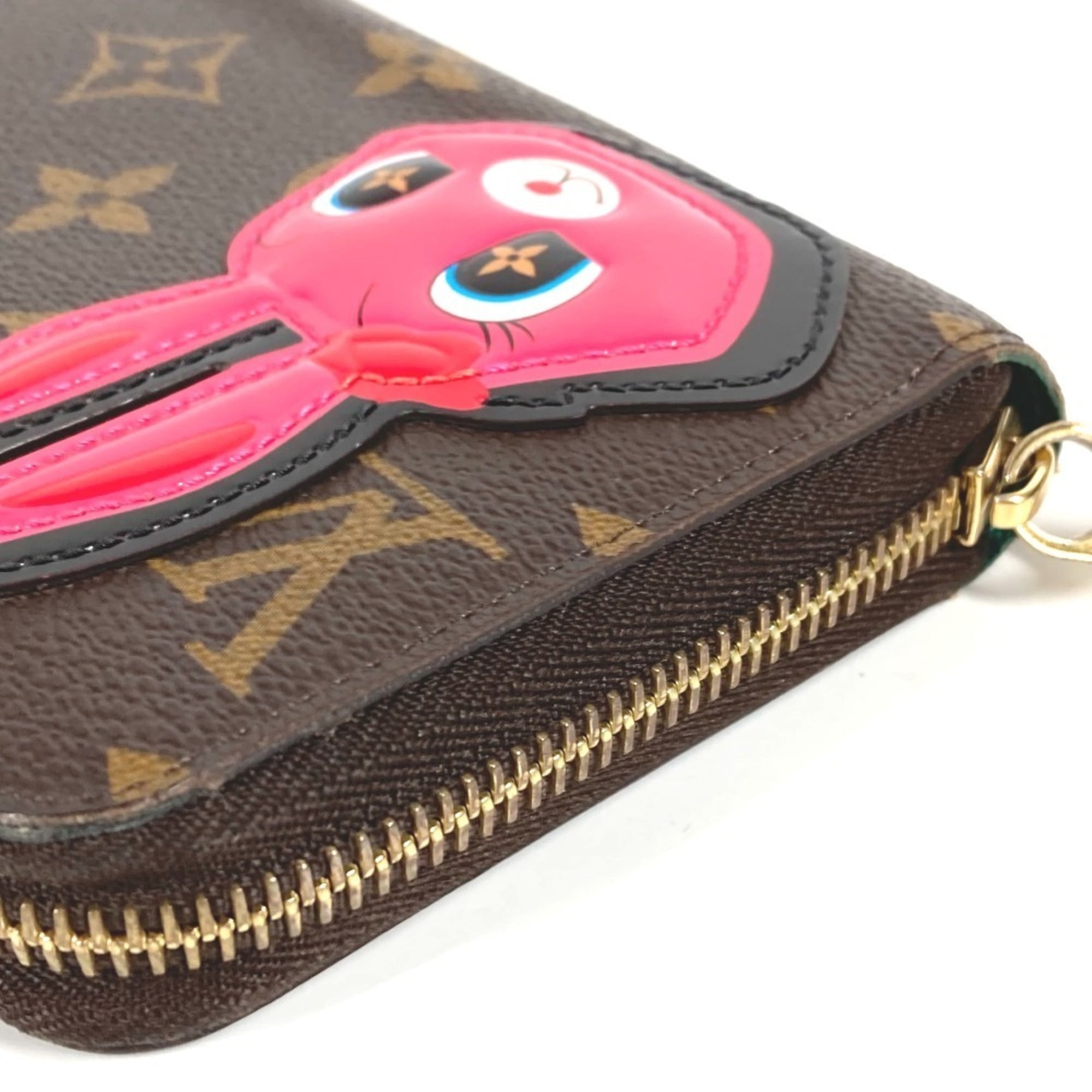 Louis Vuitton Brown Pink Monogram Long Wallet (Bi-Fold) (Pre-Owned)