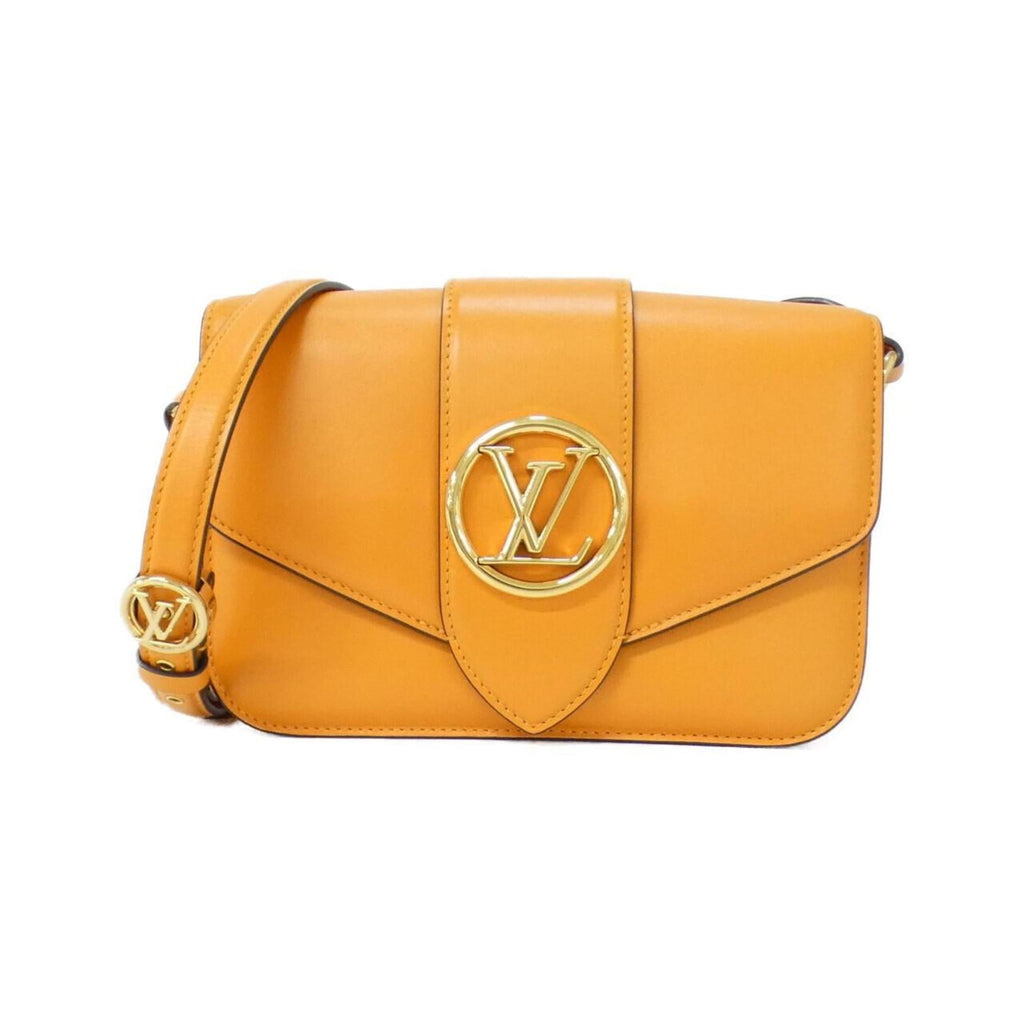 Louis Vuitton Orange Leather Shoulder Bag (Pre-Owned)