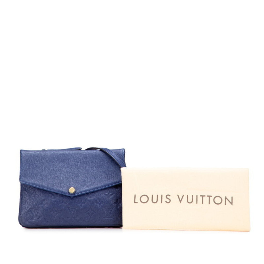 Louis Vuitton Blue Leather Shoulder Bag (Pre-Owned)