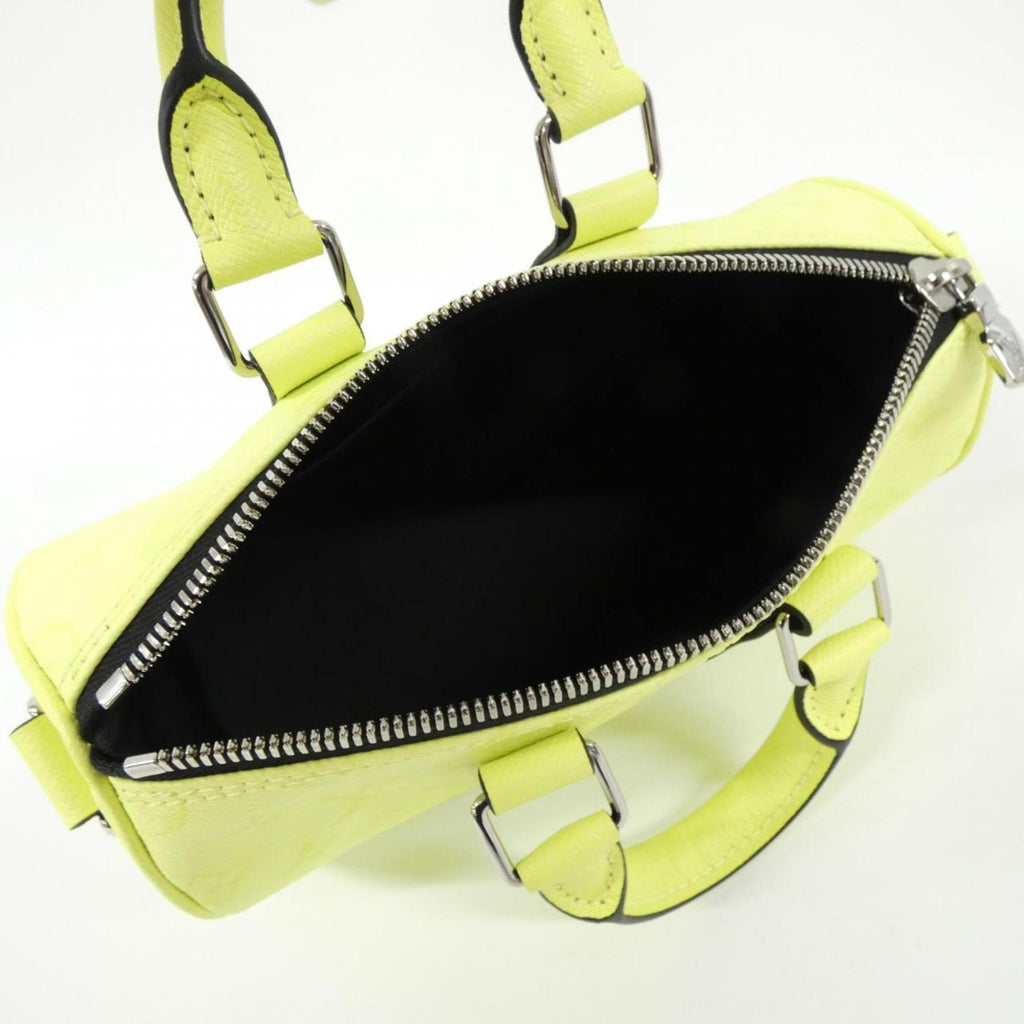 Louis Vuitton Citron Jaune Yellow Coated Canvas Leather Boston Bag (Pre-Owned)