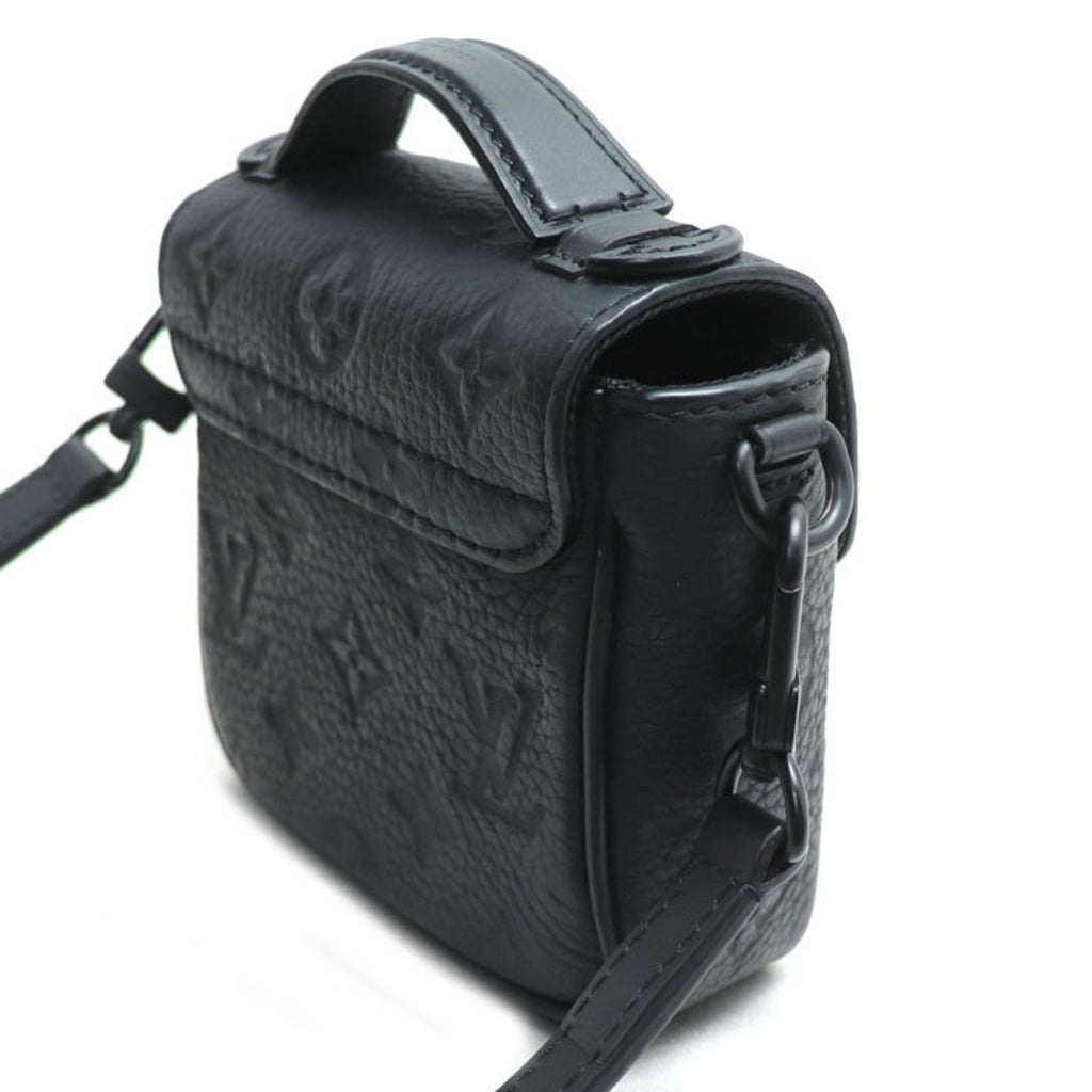 Louis Vuitton Black Leather Shoulder Bag (Pre-Owned)