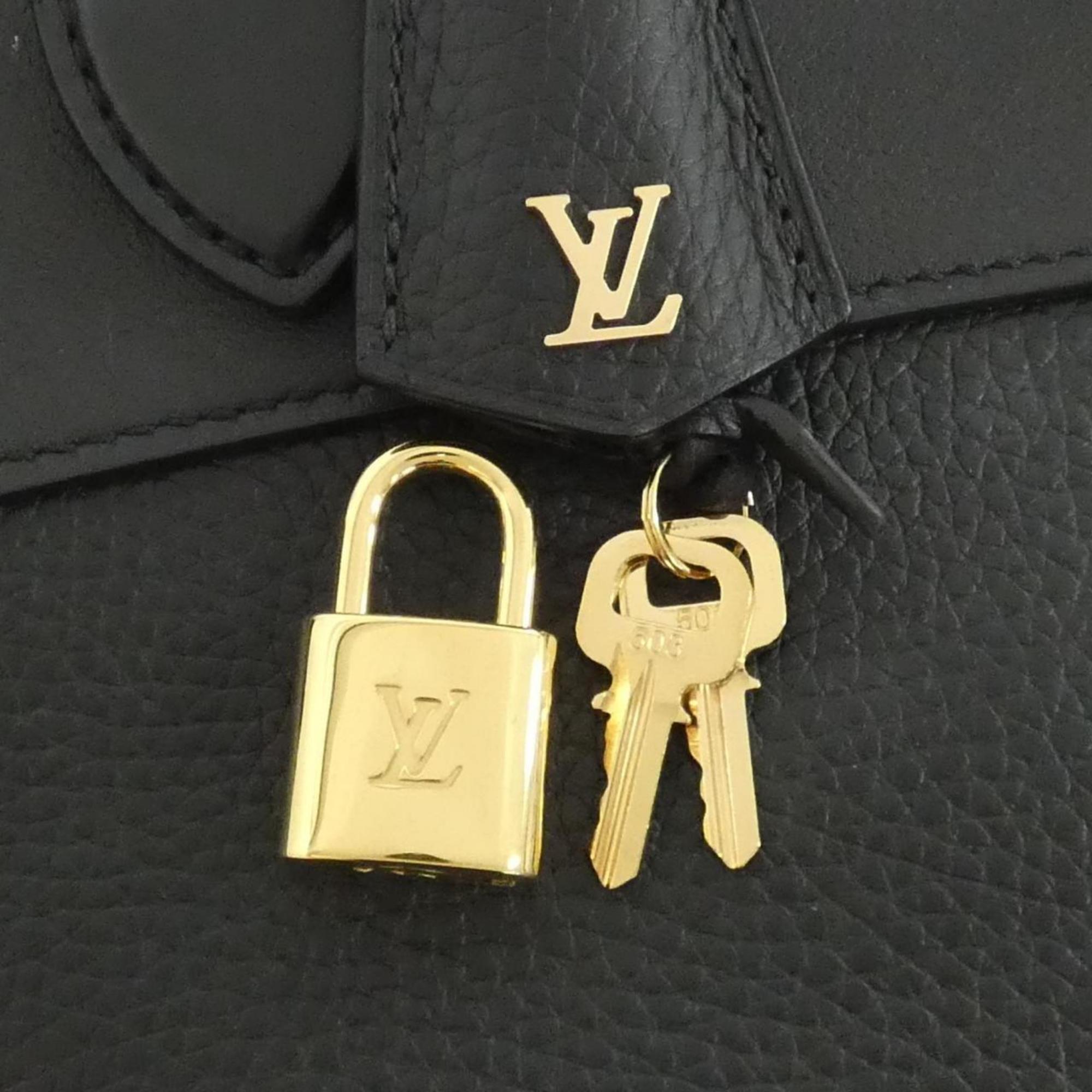Louis Vuitton Black Leather Handbag (Pre-Owned)