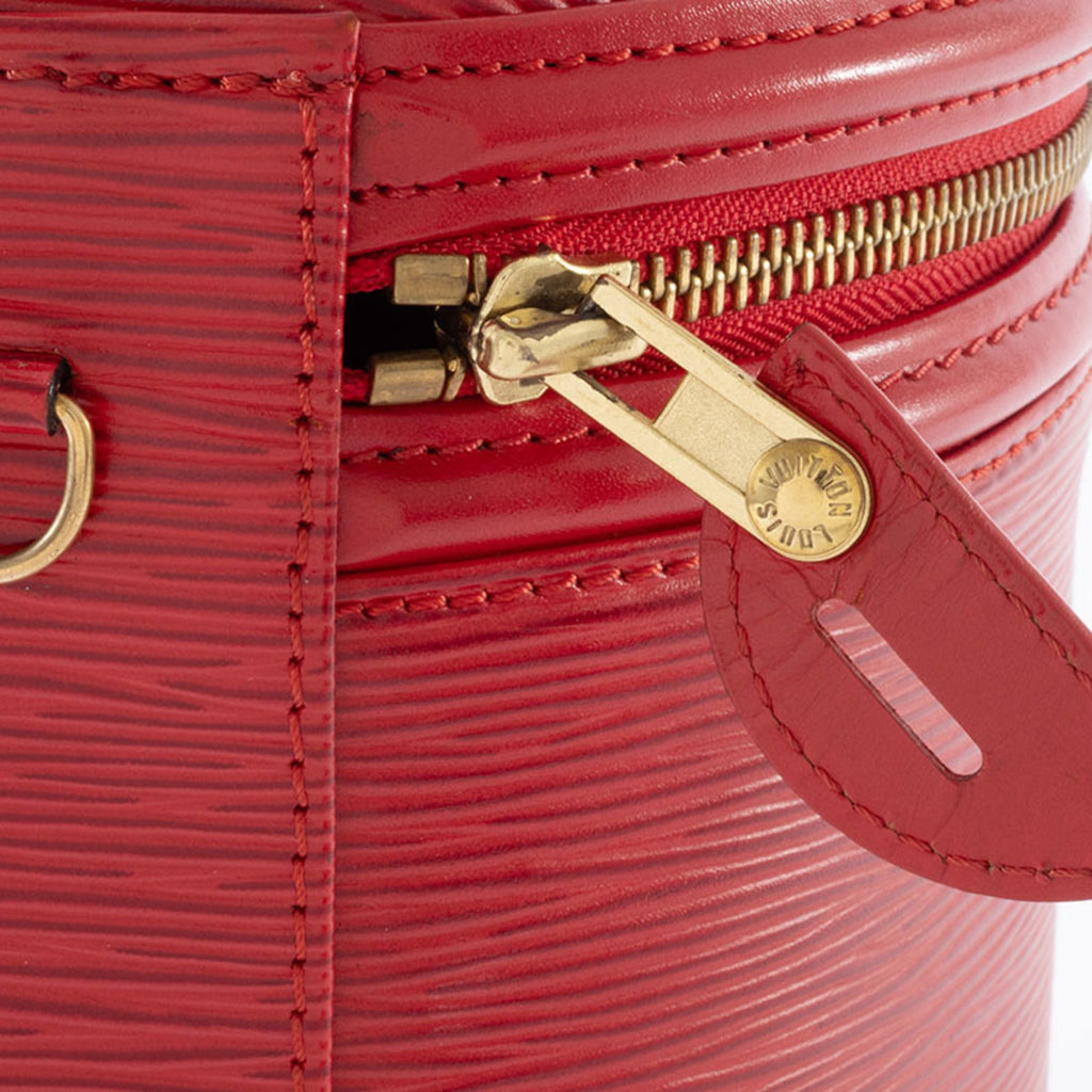Louis Vuitton Castilian Red Epi Leather Handbag Vanity Bag (Pre-Owned)