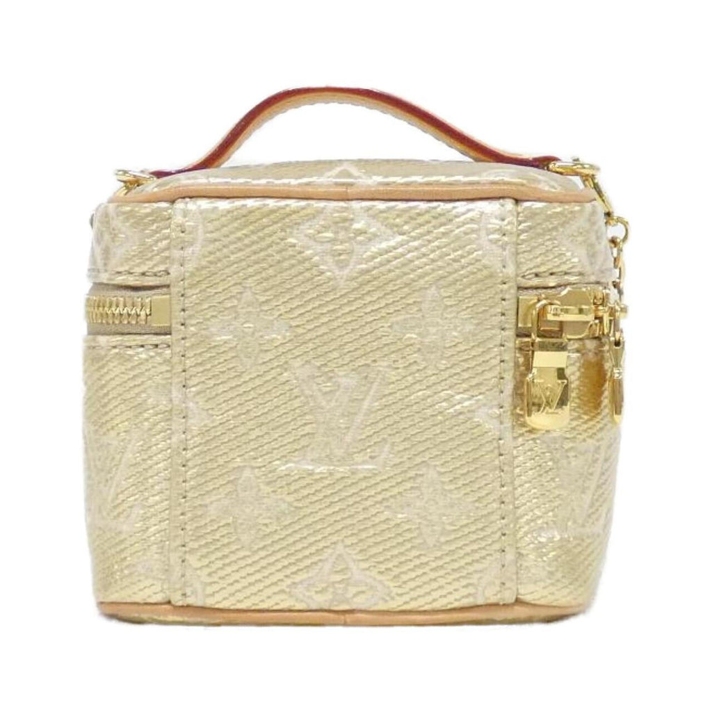 Louis Vuitton Beige Gold Cotton Shoulder Bag (Pre-Owned)