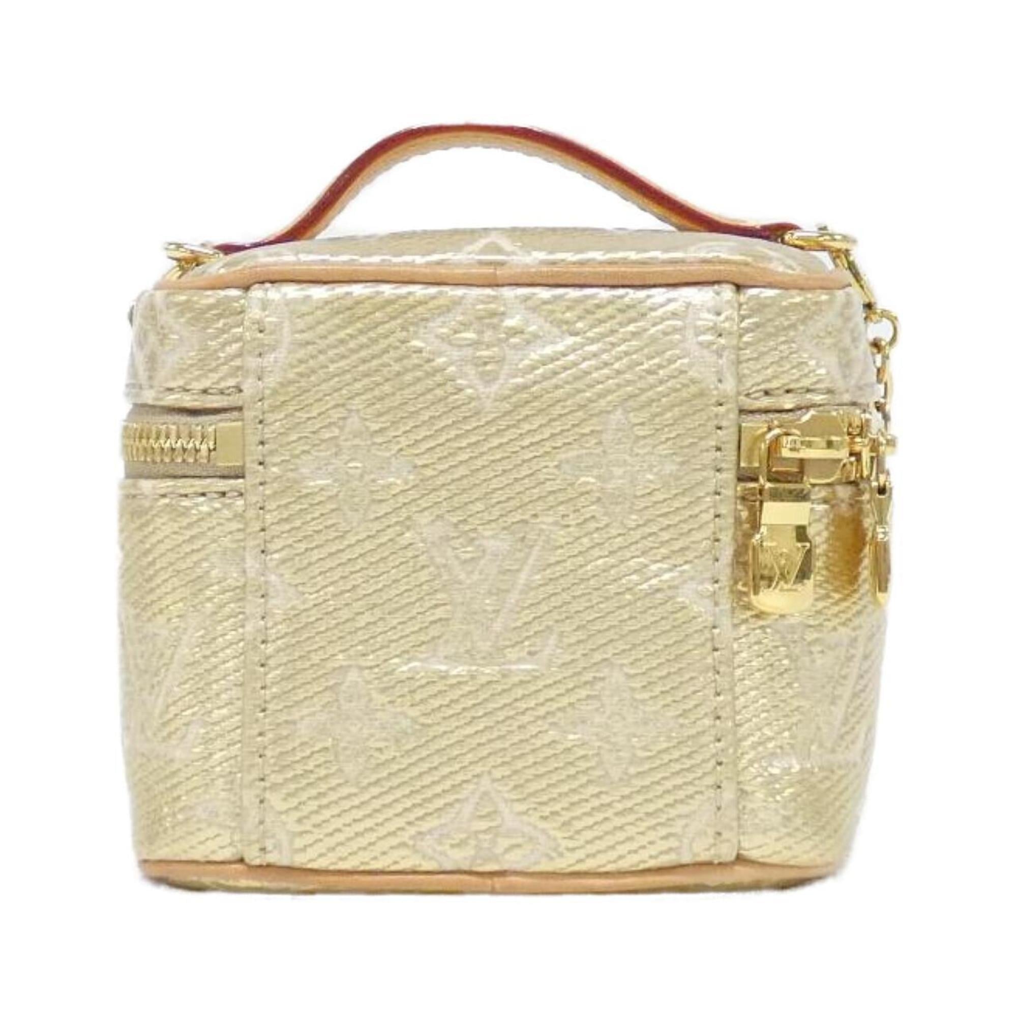 Louis Vuitton Beige Gold Cotton Shoulder Bag (Pre-Owned)