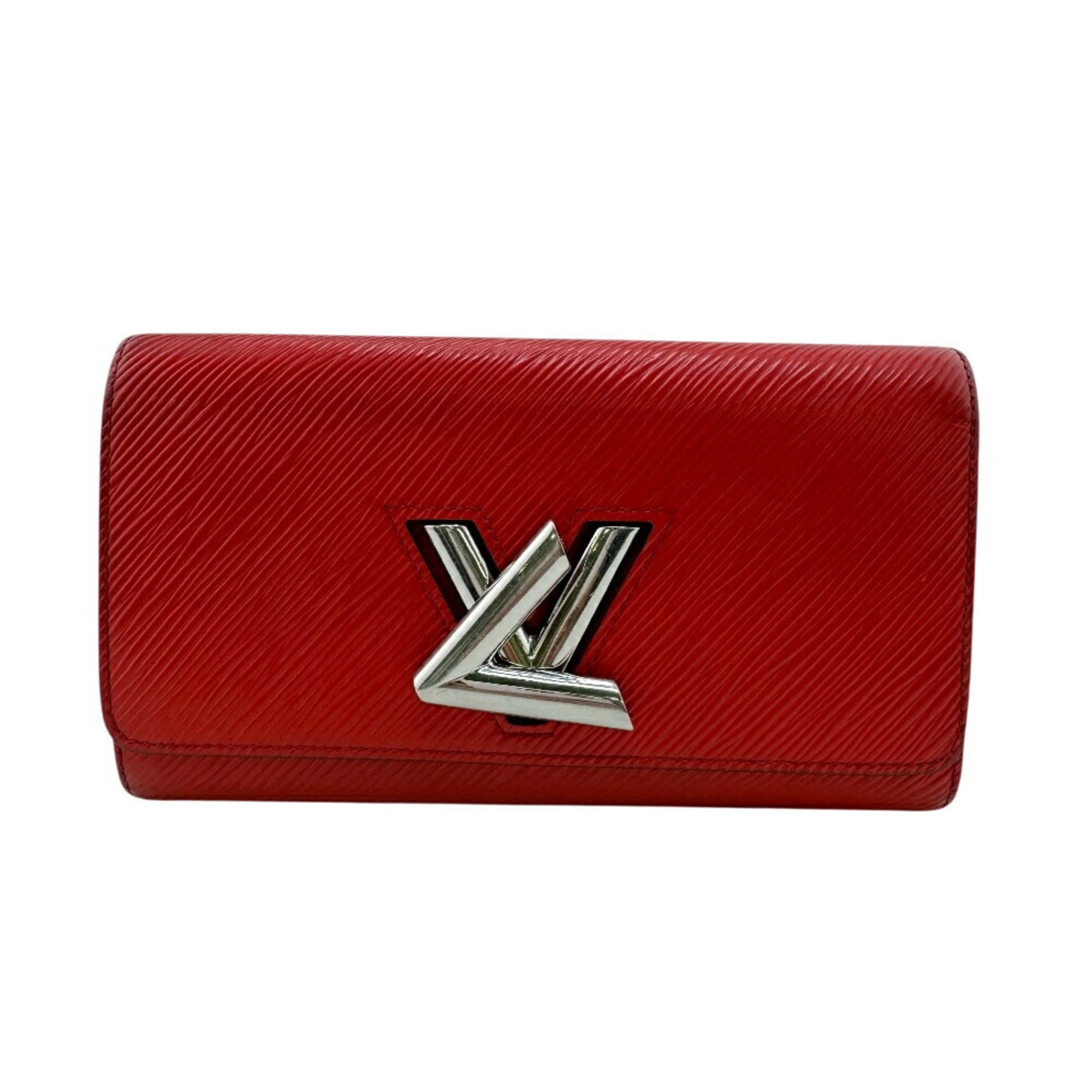 Louis Vuitton Red Color Epi Leather Long Wallet (Bi-Fold) (Pre-Owned)