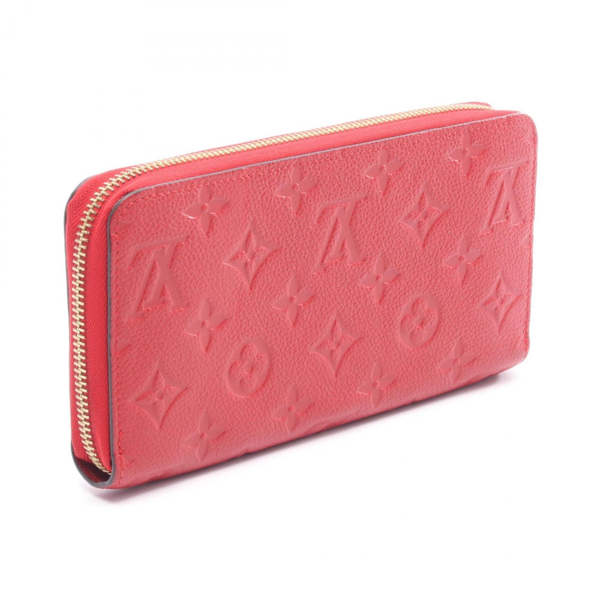 Louis Vuitton Red Color Sacrlet Monogram Empreinte Long Wallet (Bi-Fold) (Pre-Owned)